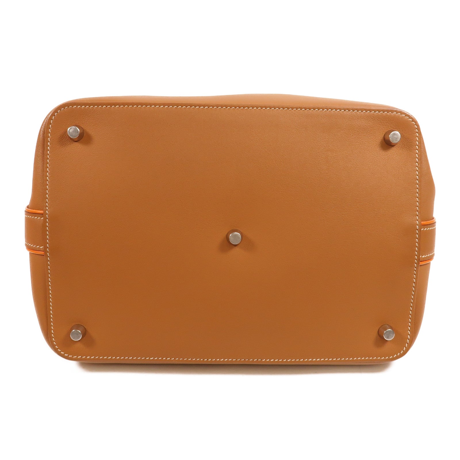 HERMES Swift皮革Toolbox 26手挽肩背兩用袋Gold/Orange