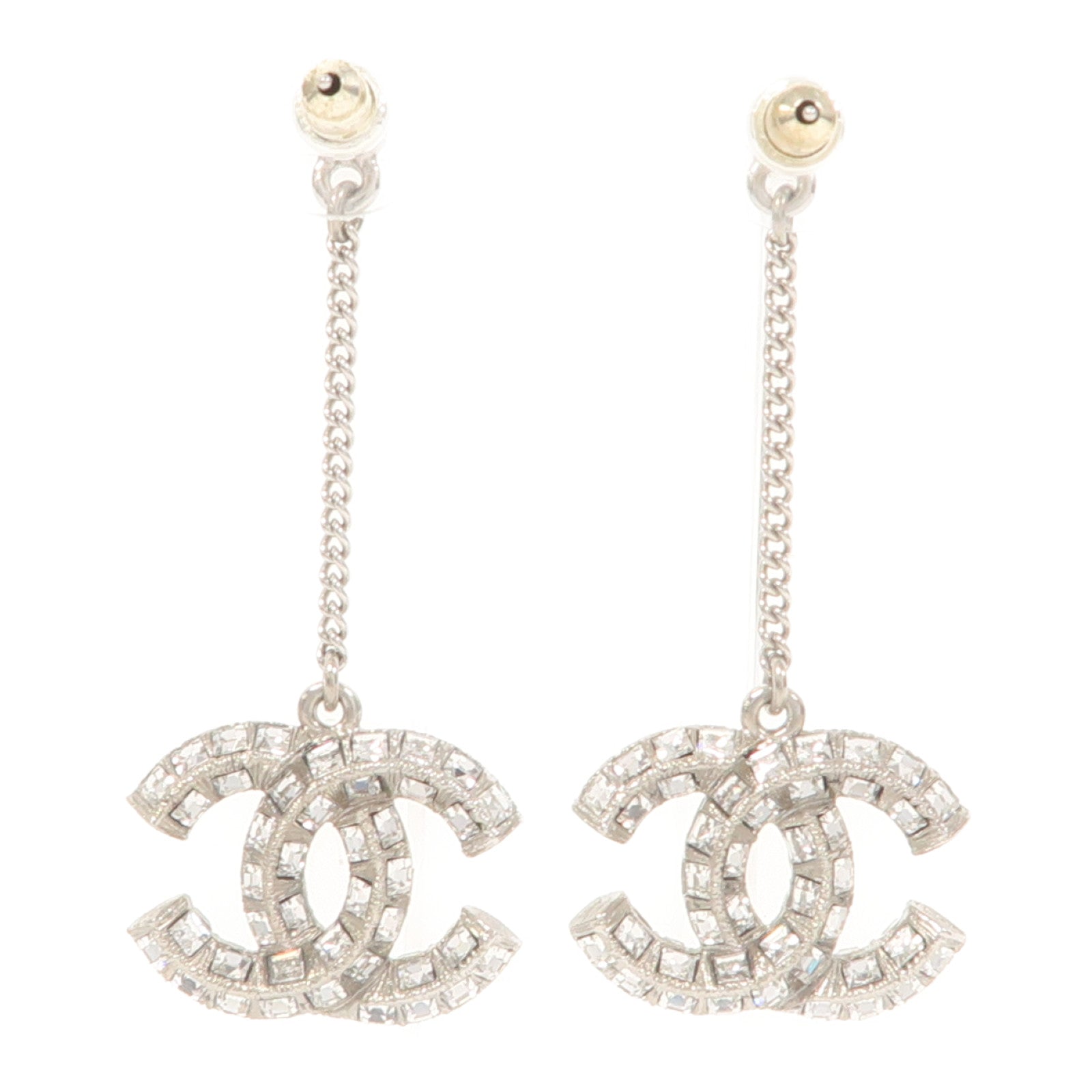 CHANEL 金屬Earrings耳環銀色