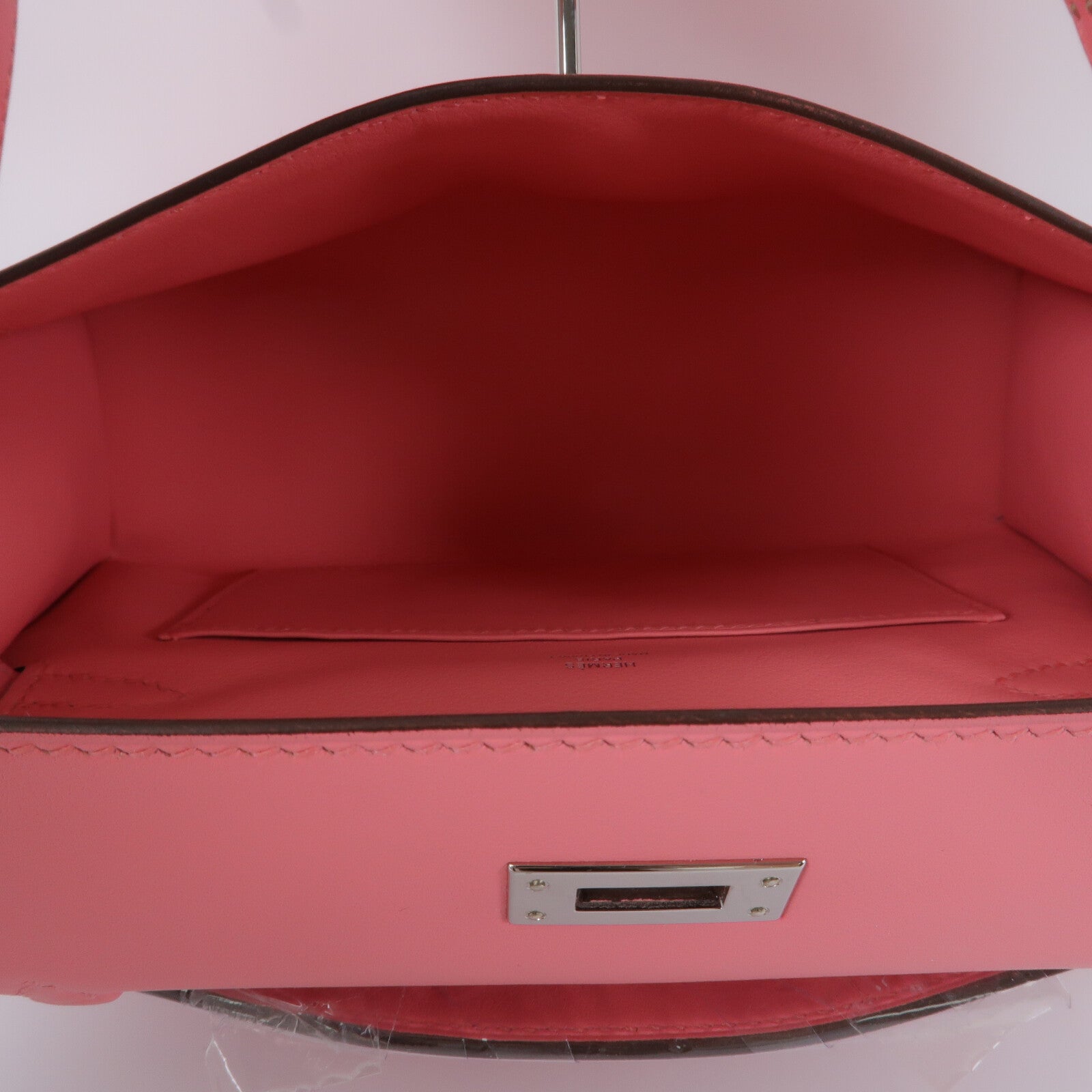 HERMES Swift皮革Kelly Pochette手挽袋Rose Azalee