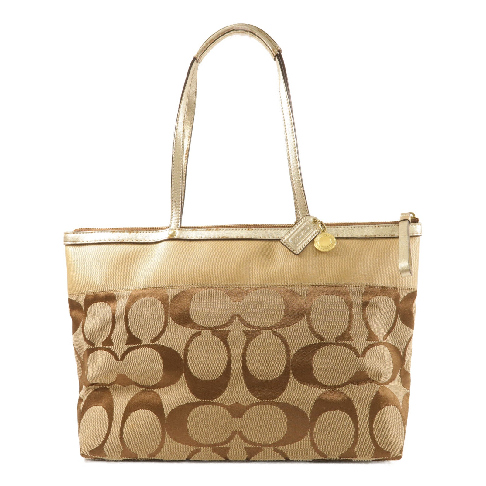 COACH 帆布Hand Bag金扣手挽袋