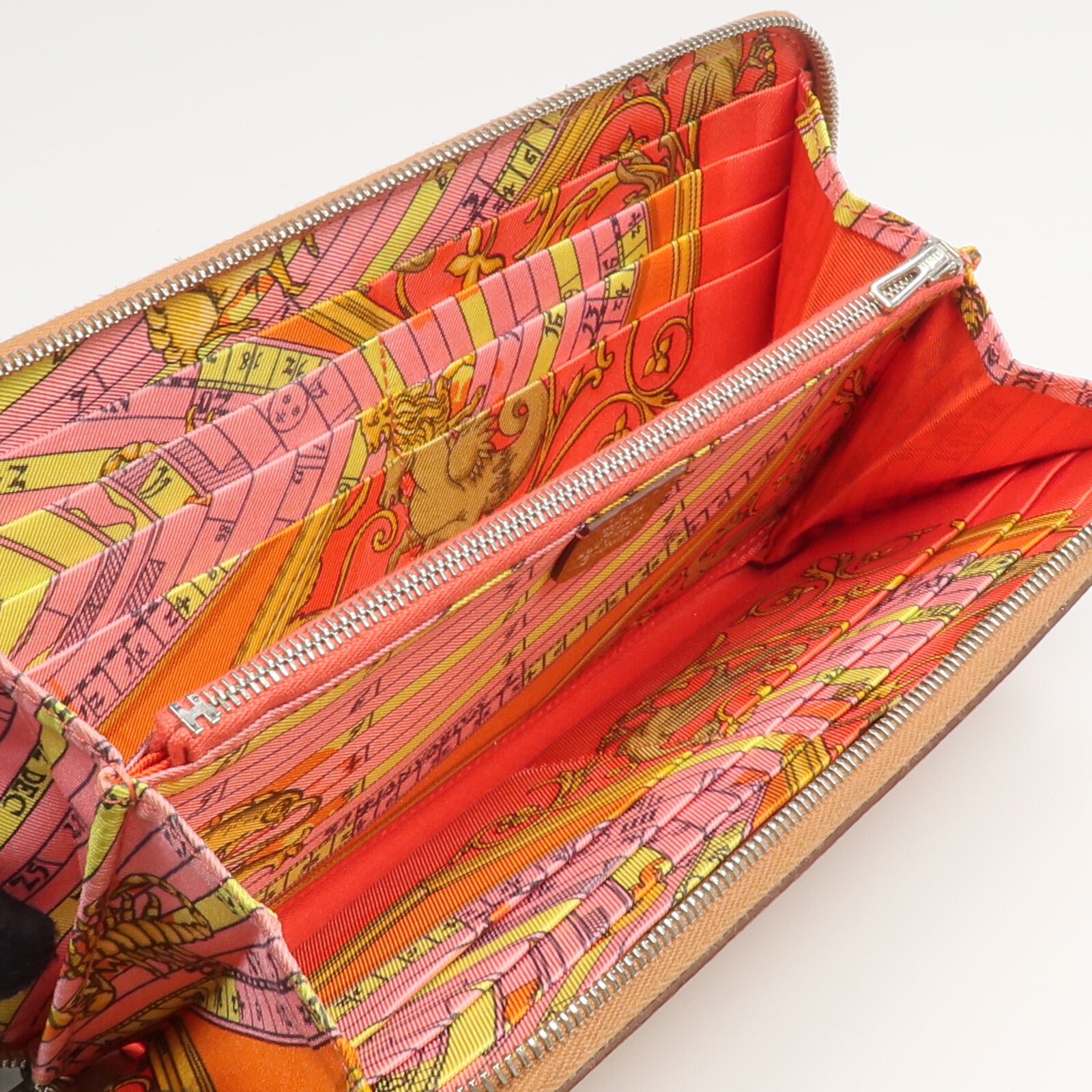 HERMES Epsom皮革Silk'In Long Wallet長錢包Gold