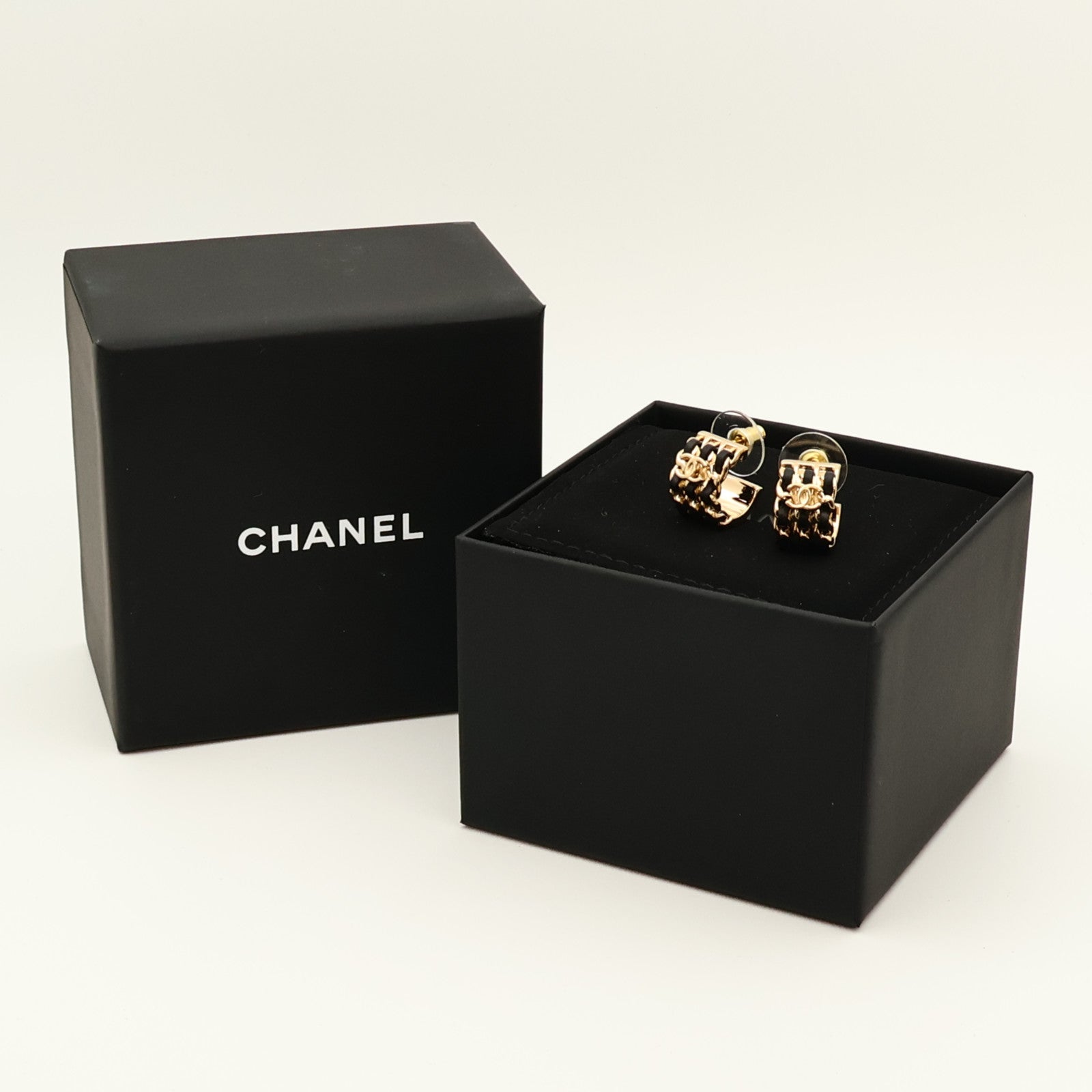 CHANEL 金屬/羊皮皮革Earrings耳環