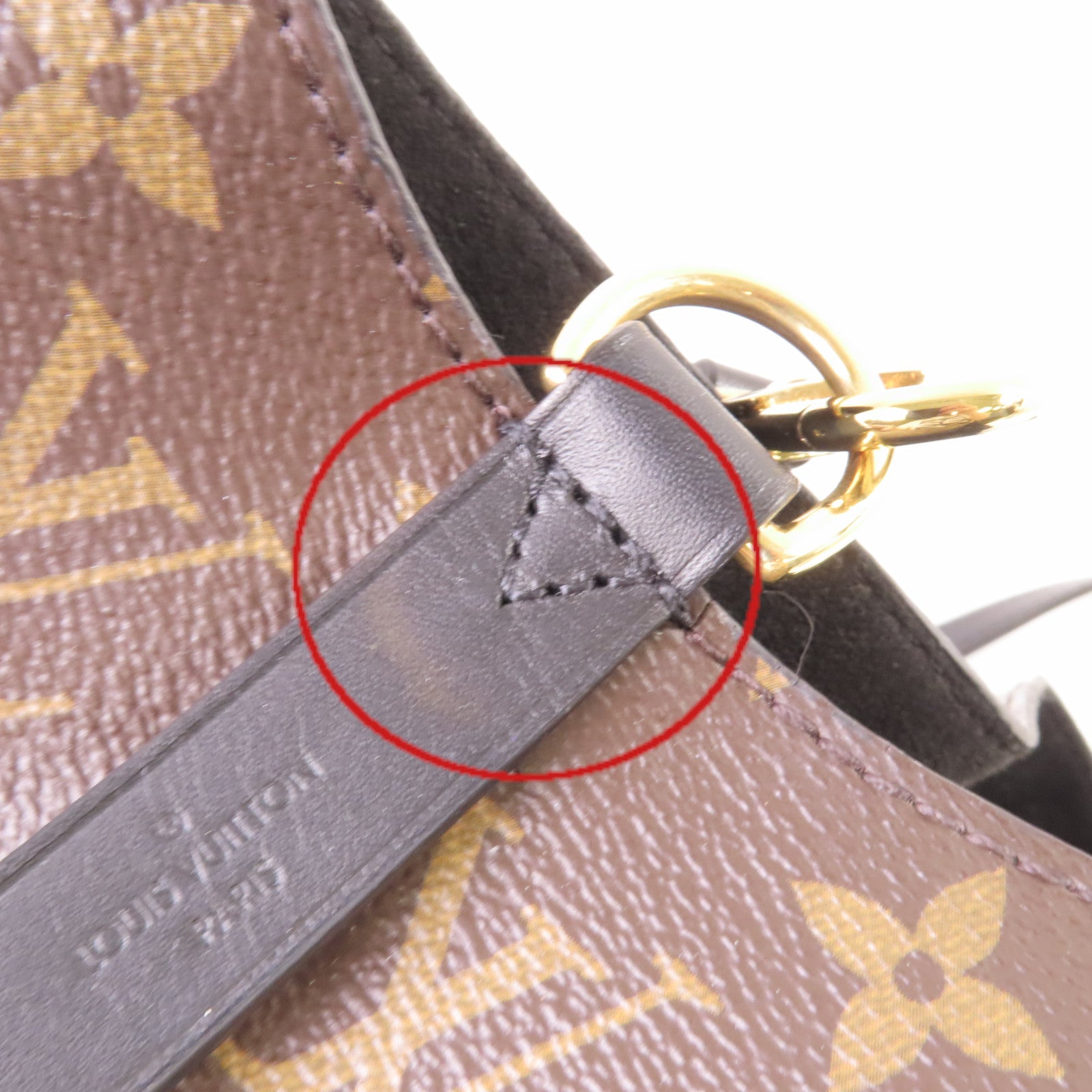 LOUIS VUITTON Monogram NeoNoe MM Shoulder Bag金扣肩背袋啡色/黑色