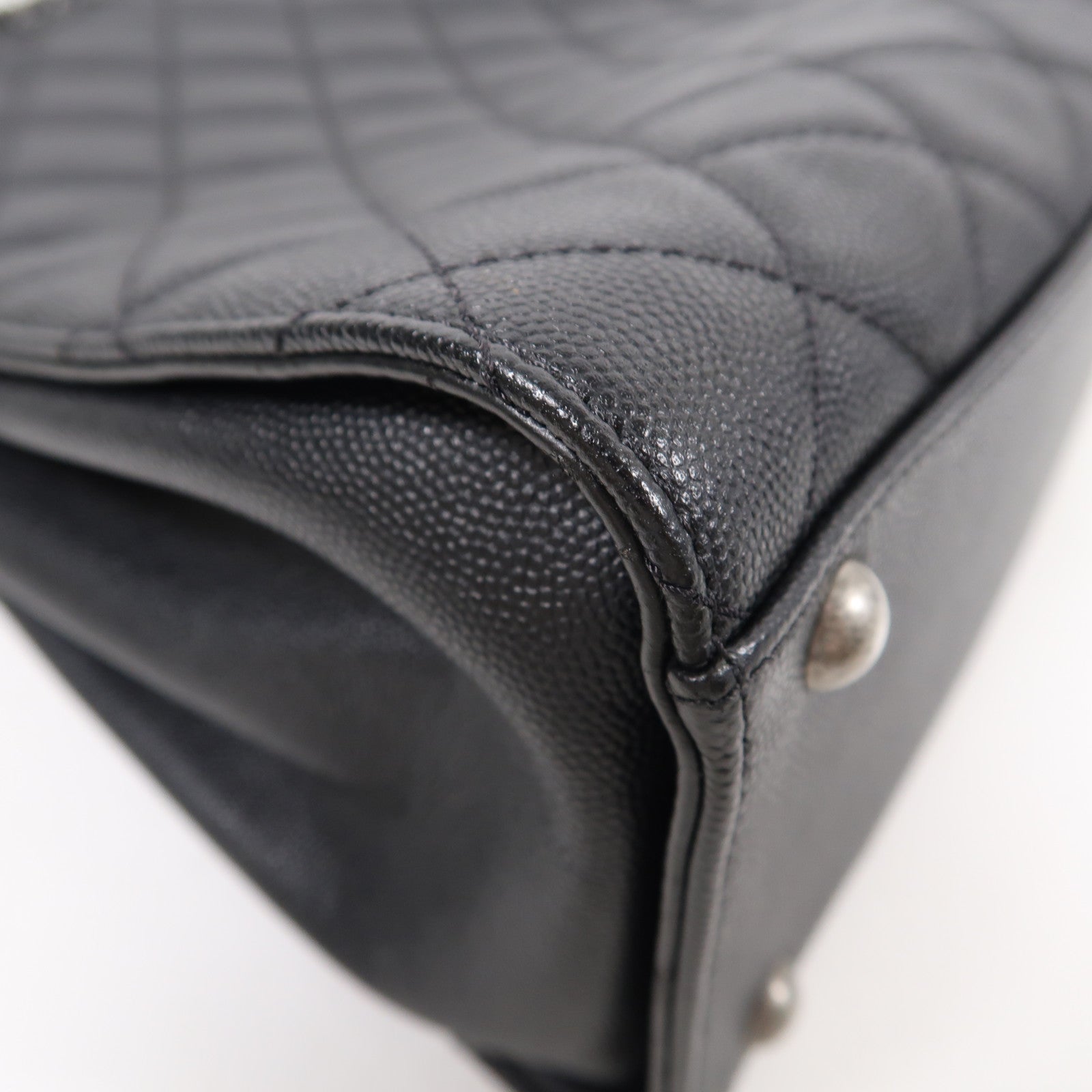 CHANEL 牛皮皮革2 way Shoulder銀扣鏈帶手挽肩背兩用袋