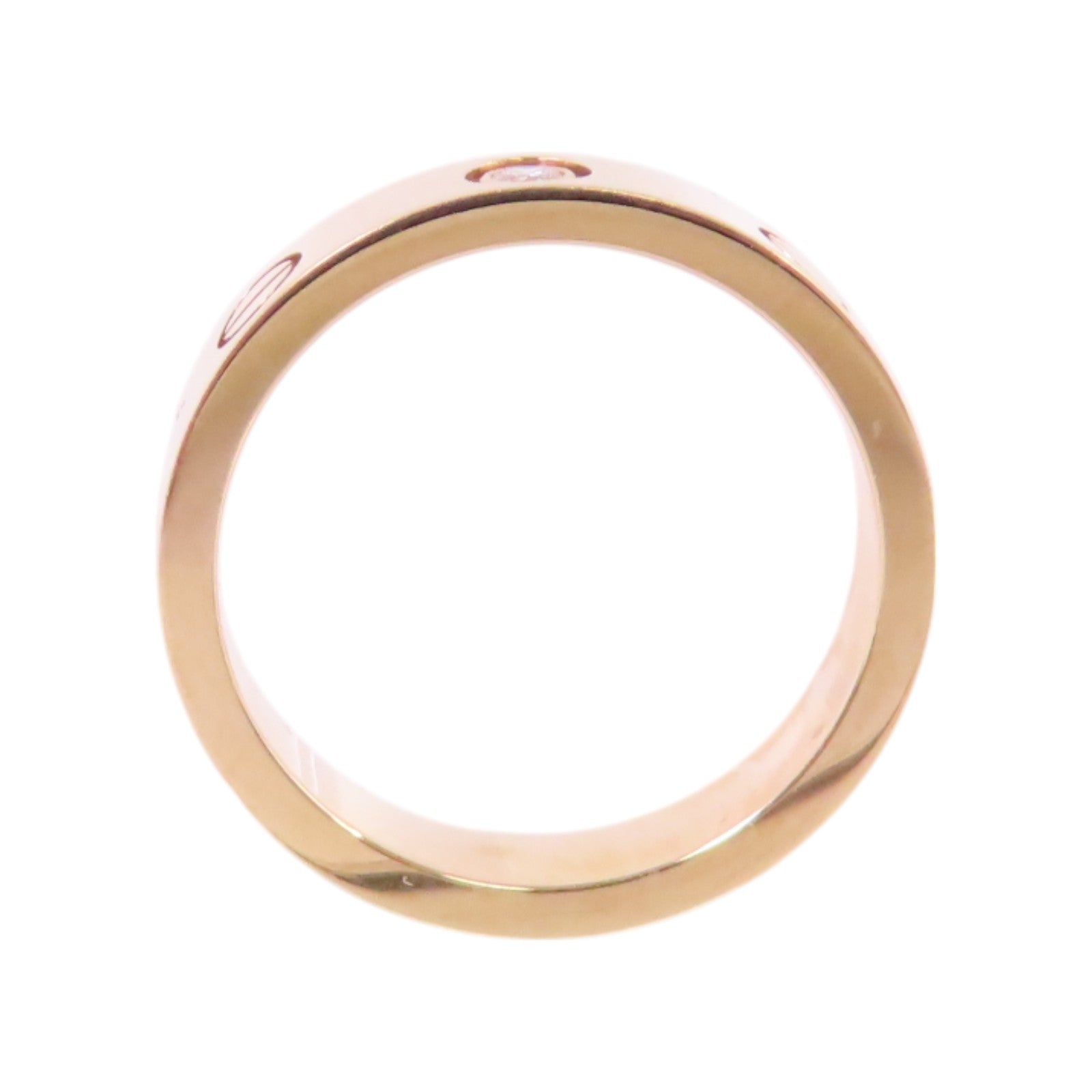 CARTIER 18K玫瑰金/鑽石1D Love Ring戒指Cartier#47/US#4