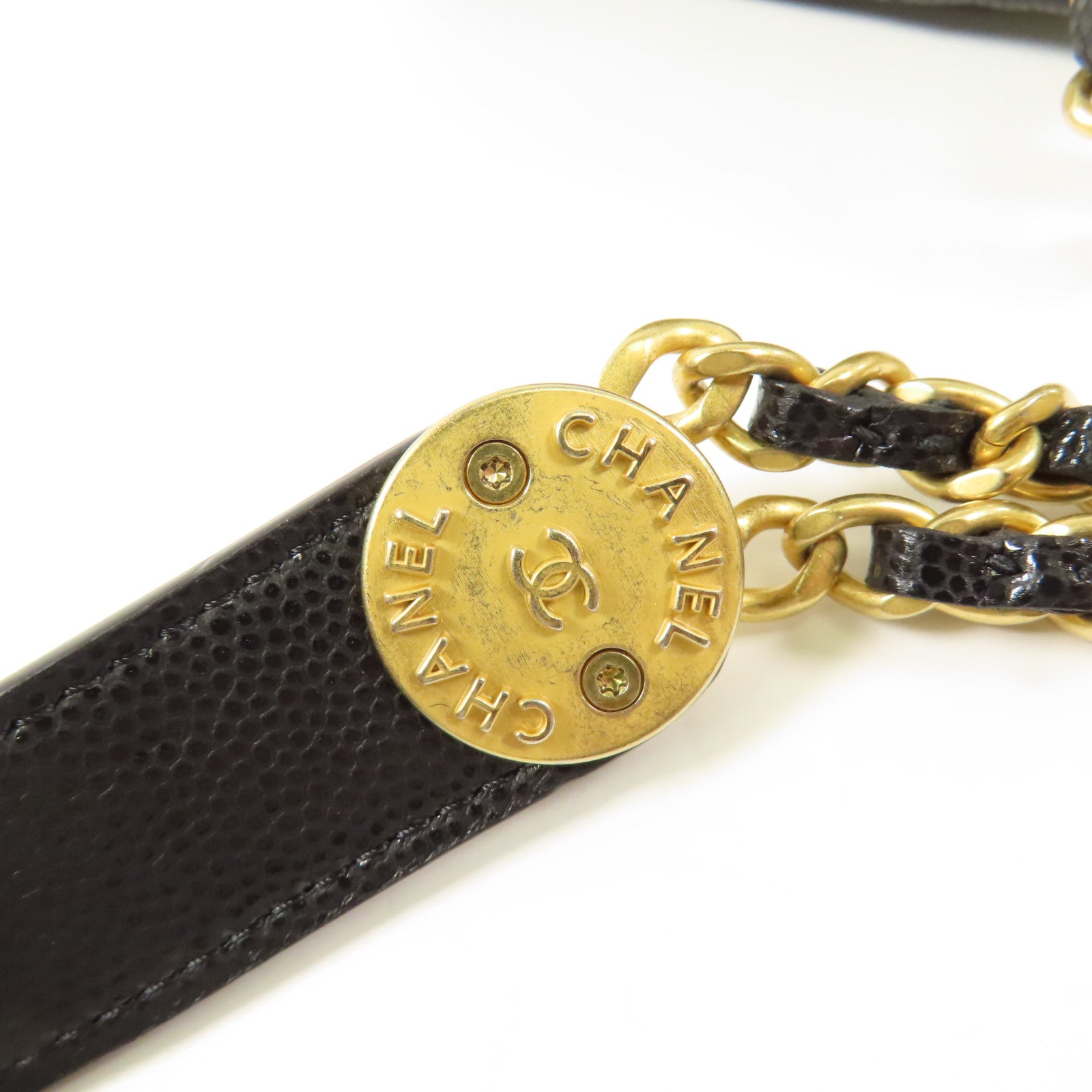 CHANEL 牛皮皮革WOC Wallet On Chain金扣鏈帶肩背袋