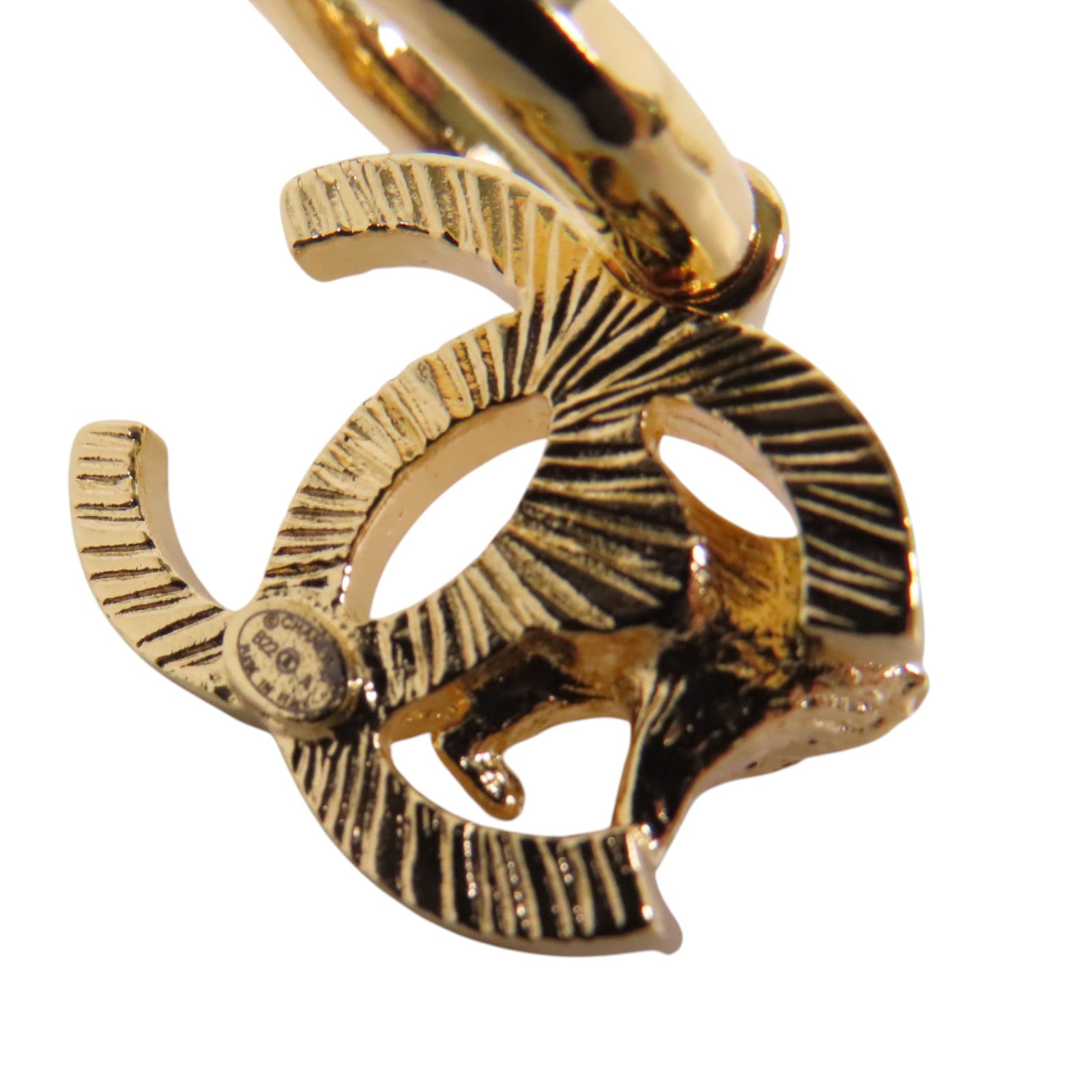 CHANEL 金屬CC Earrings金扣耳環