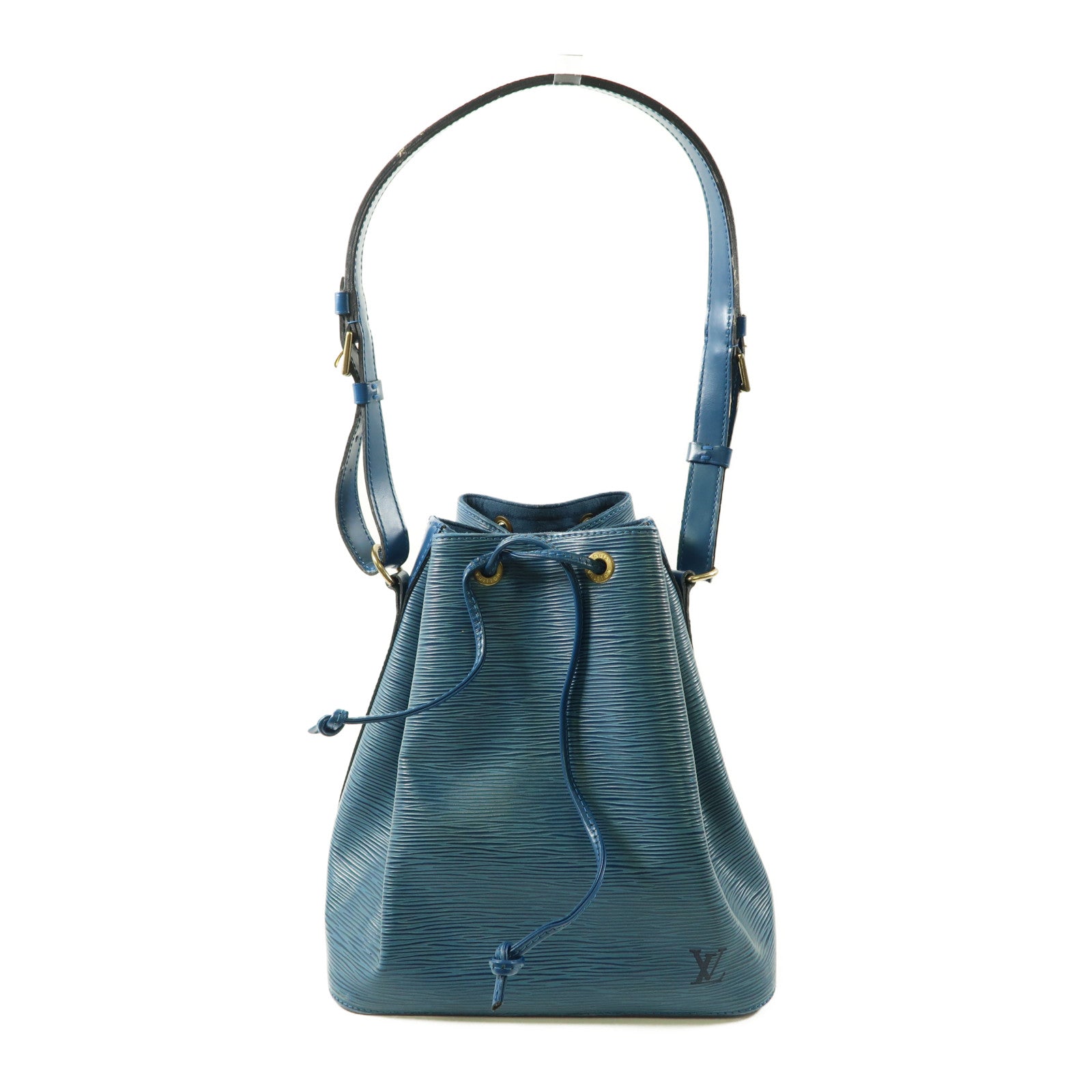 LOUIS VUITTON Epi Petit Noe金扣肩背袋藍色
