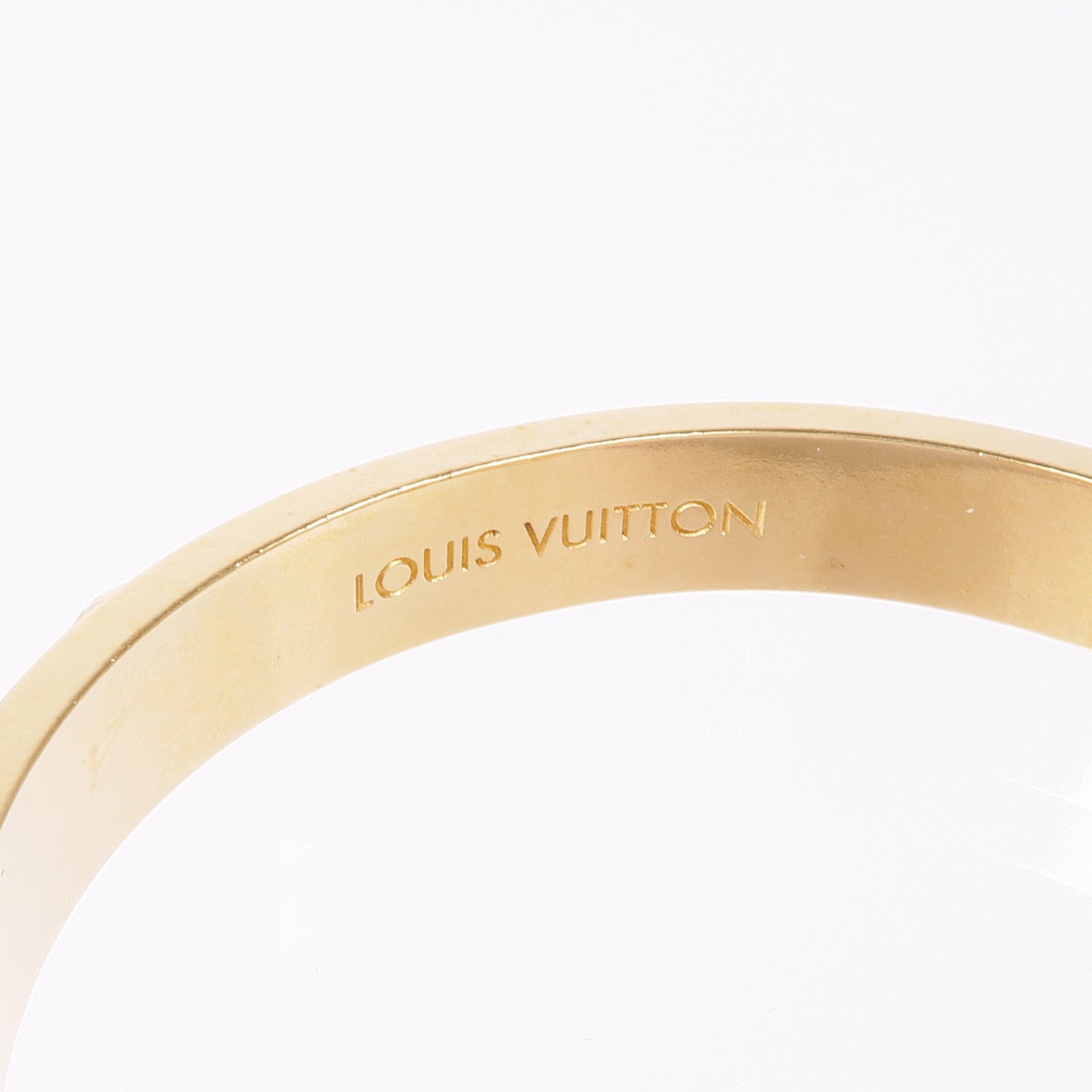 LOUIS VUITTON 琺瑯/黃銅Hoop Earrings耳環