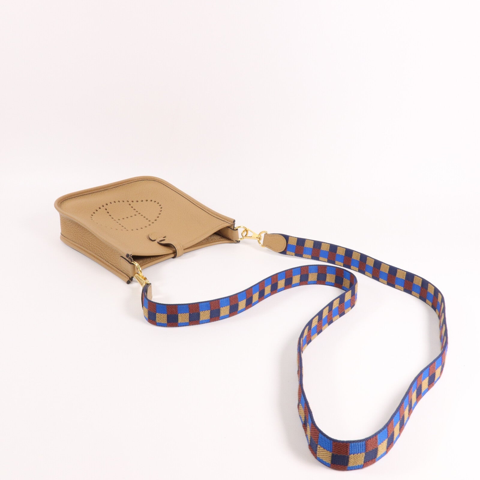 HERMES Clemence皮革Evelyne TPM肩背袋Chai