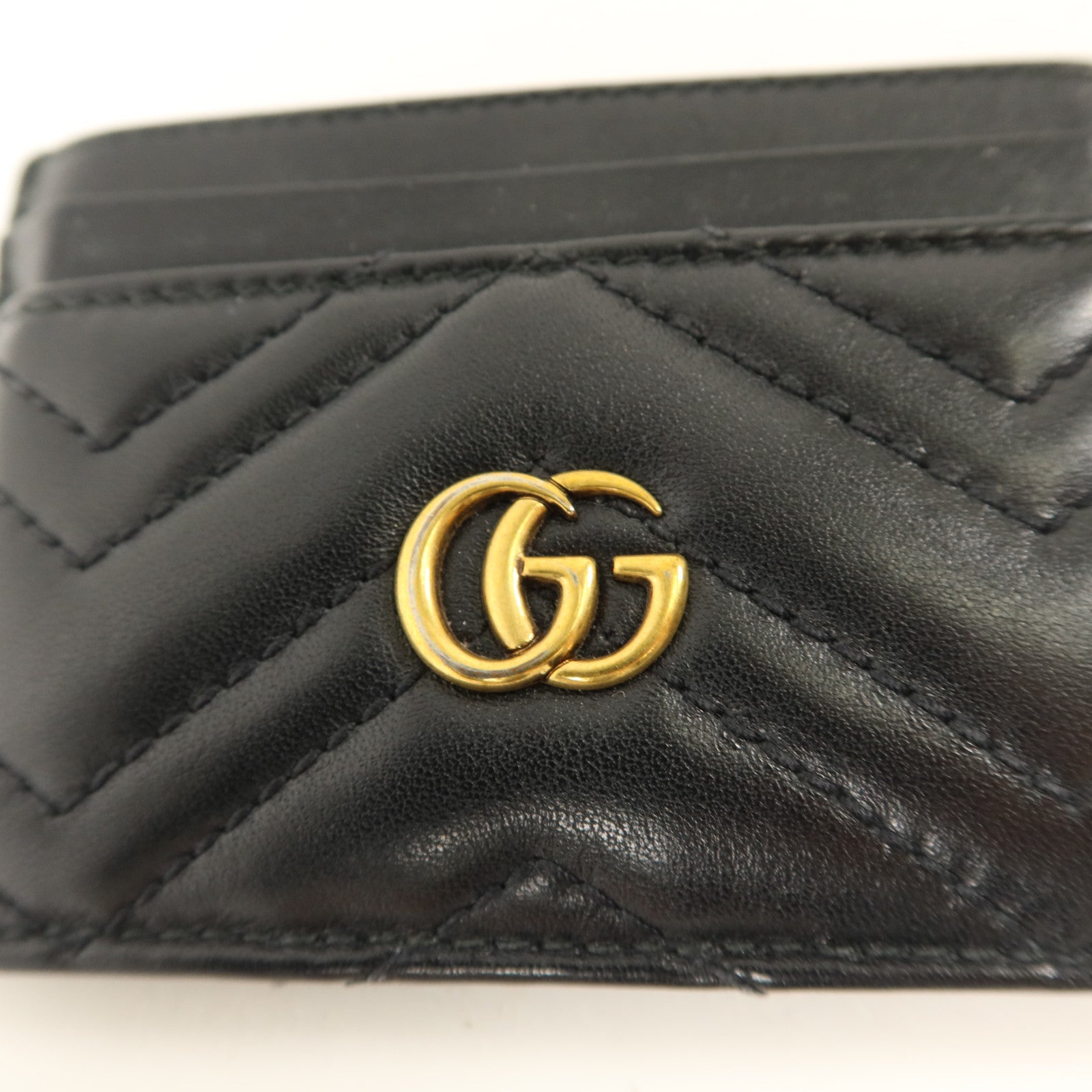 GUCCI 牛皮皮革GG Marmont Card Case卡片套