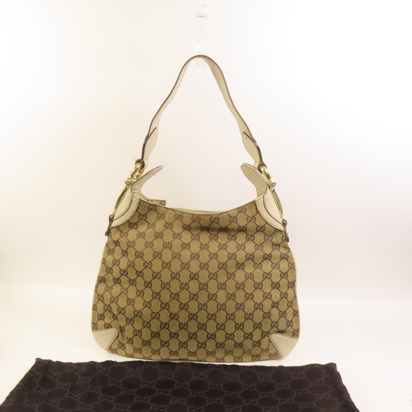 GUCCI 帆布Bouvier Handbag金扣手挽袋