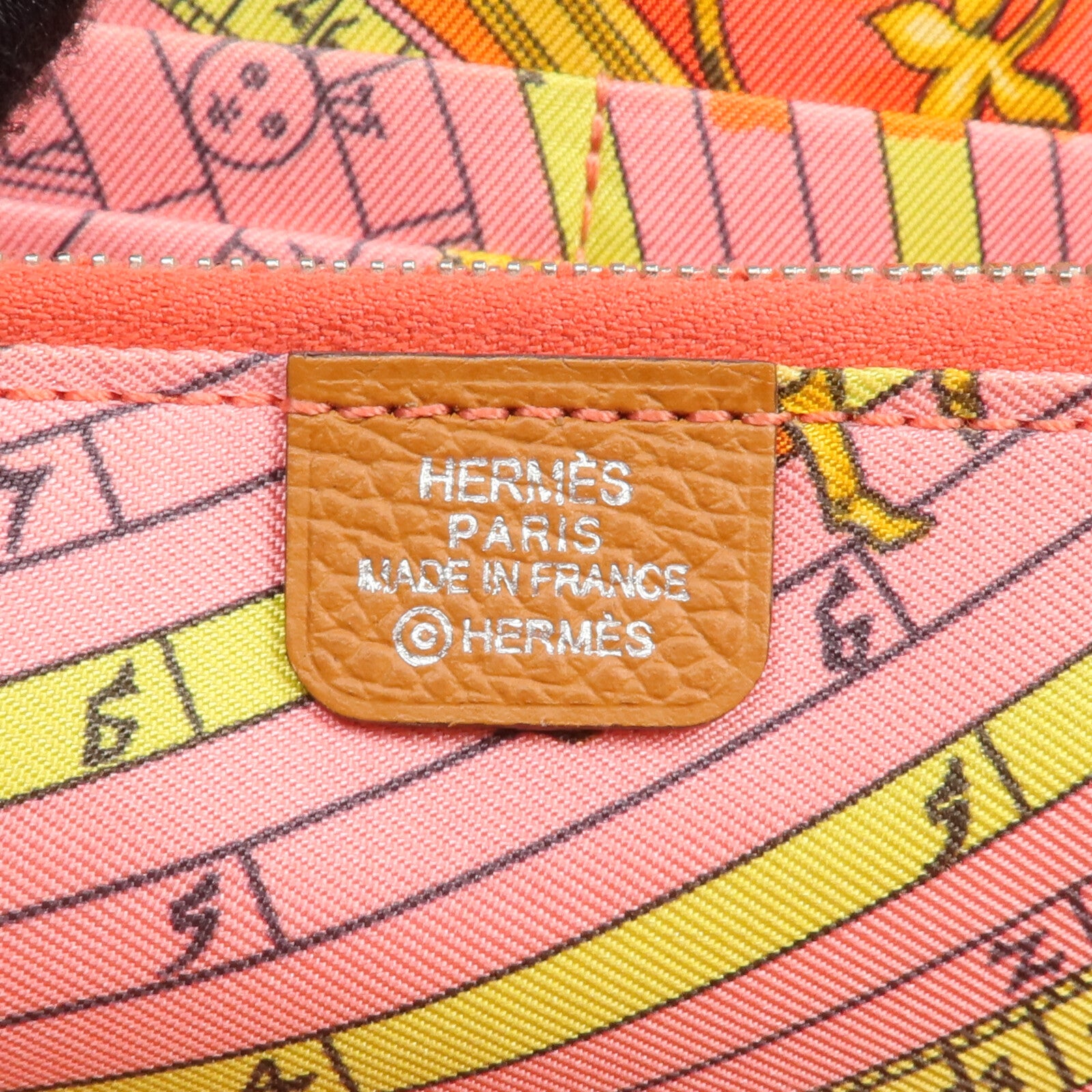 HERMES Epsom皮革Silk'In Long Wallet長錢包Gold