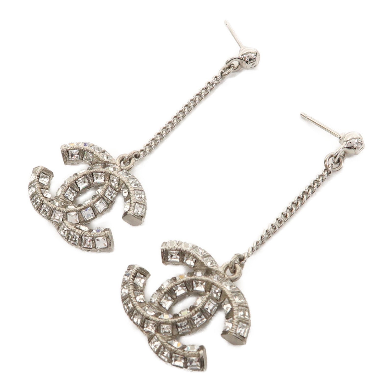 CHANEL 金屬Earrings耳環銀色
