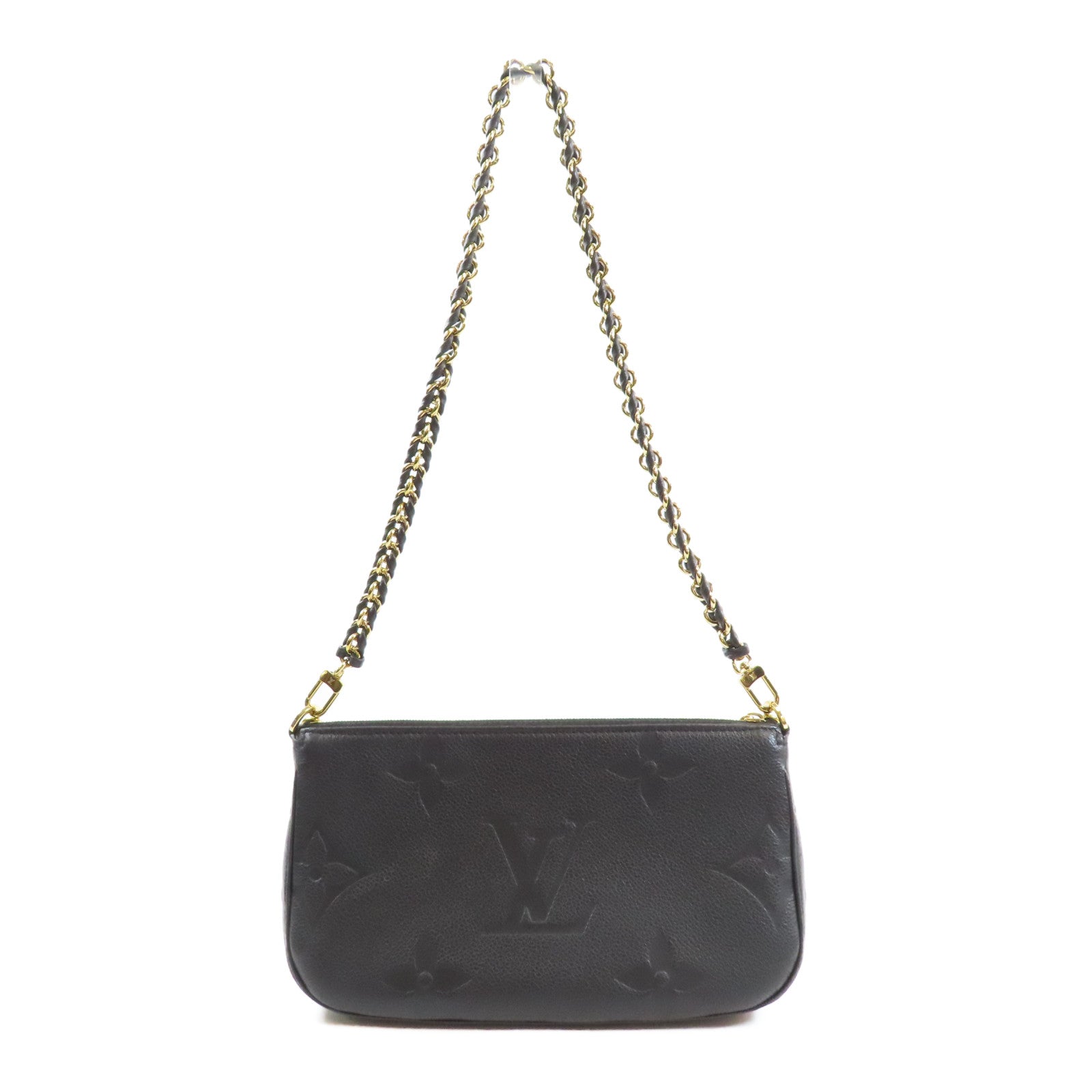 LOUIS VUITTON Monogram Empreinte Multi Pochette Accessoires金扣手挽肩背兩用袋