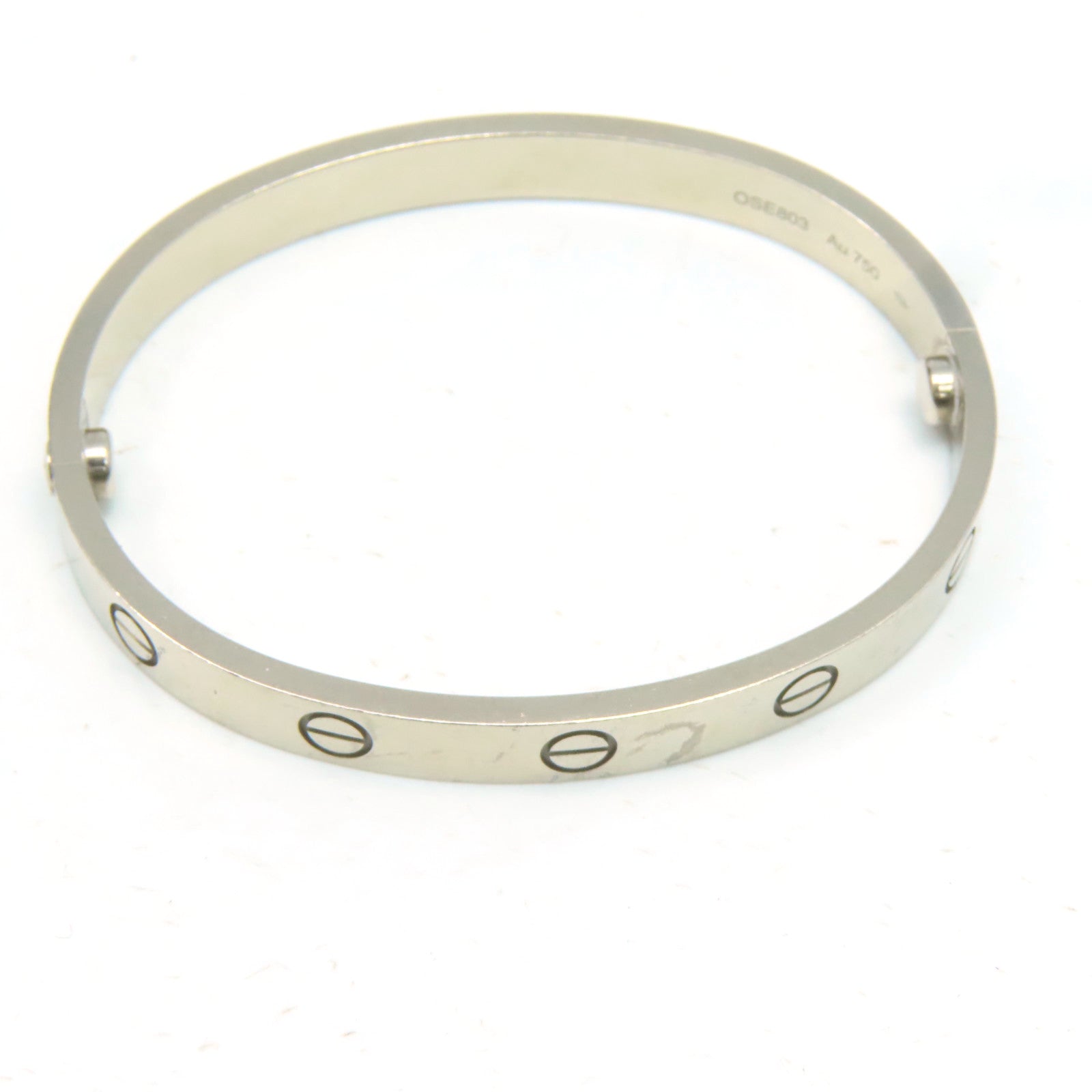 CARTIER **【激減優惠】18K白金Love Bracelet手鐲Cartier#16