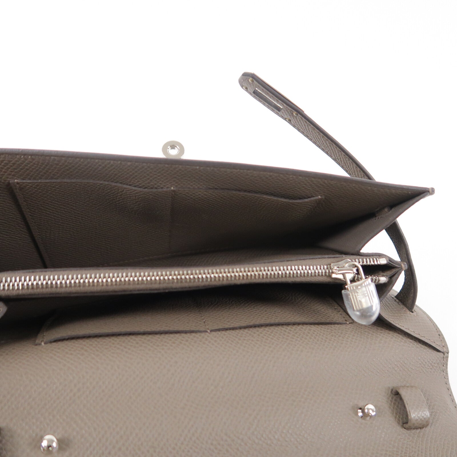 HERMES Epsom皮革Kelly To Go肩背袋Etain