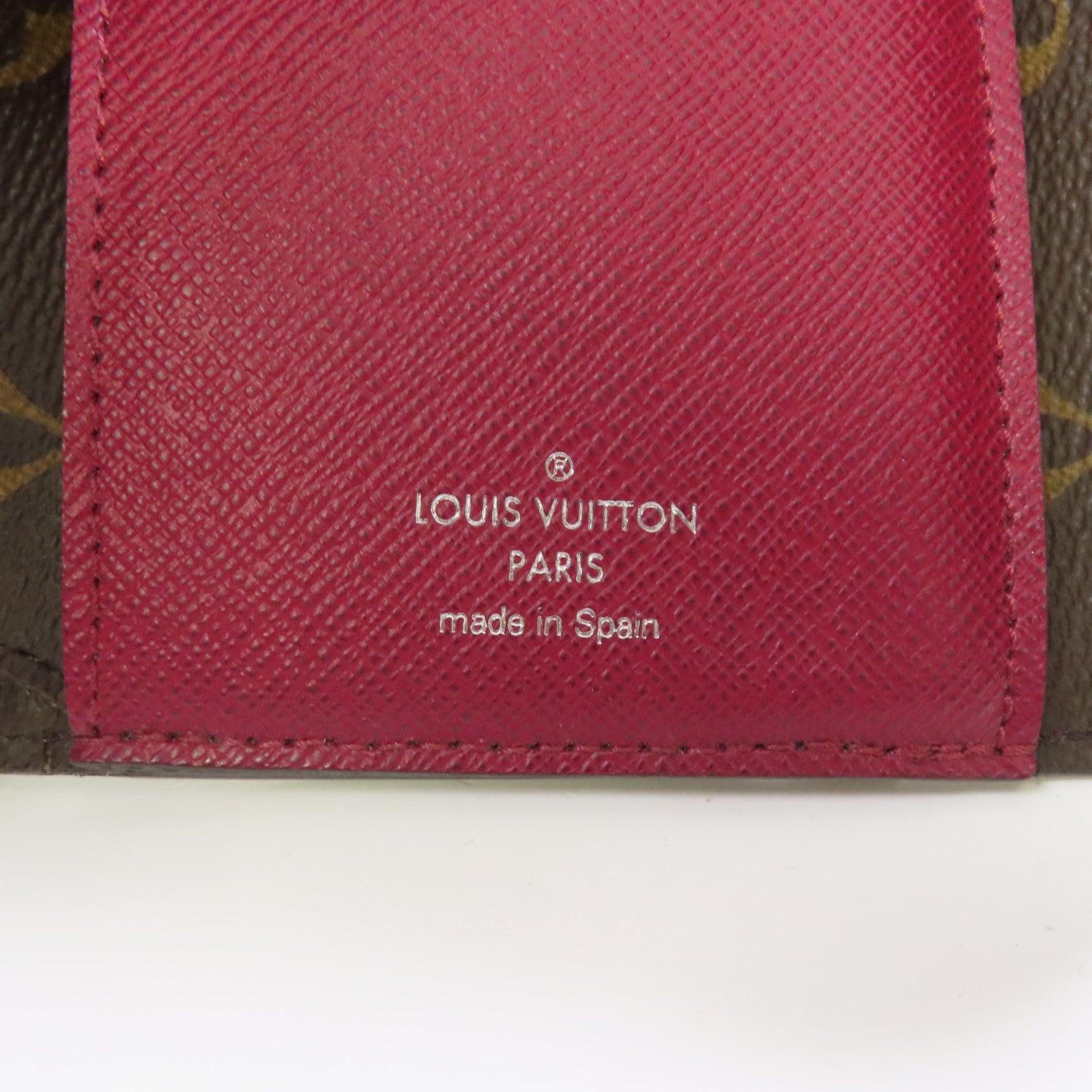 LOUIS VUITTON Monogram/Epi Pallas銀扣錢包棕色/酒紅色