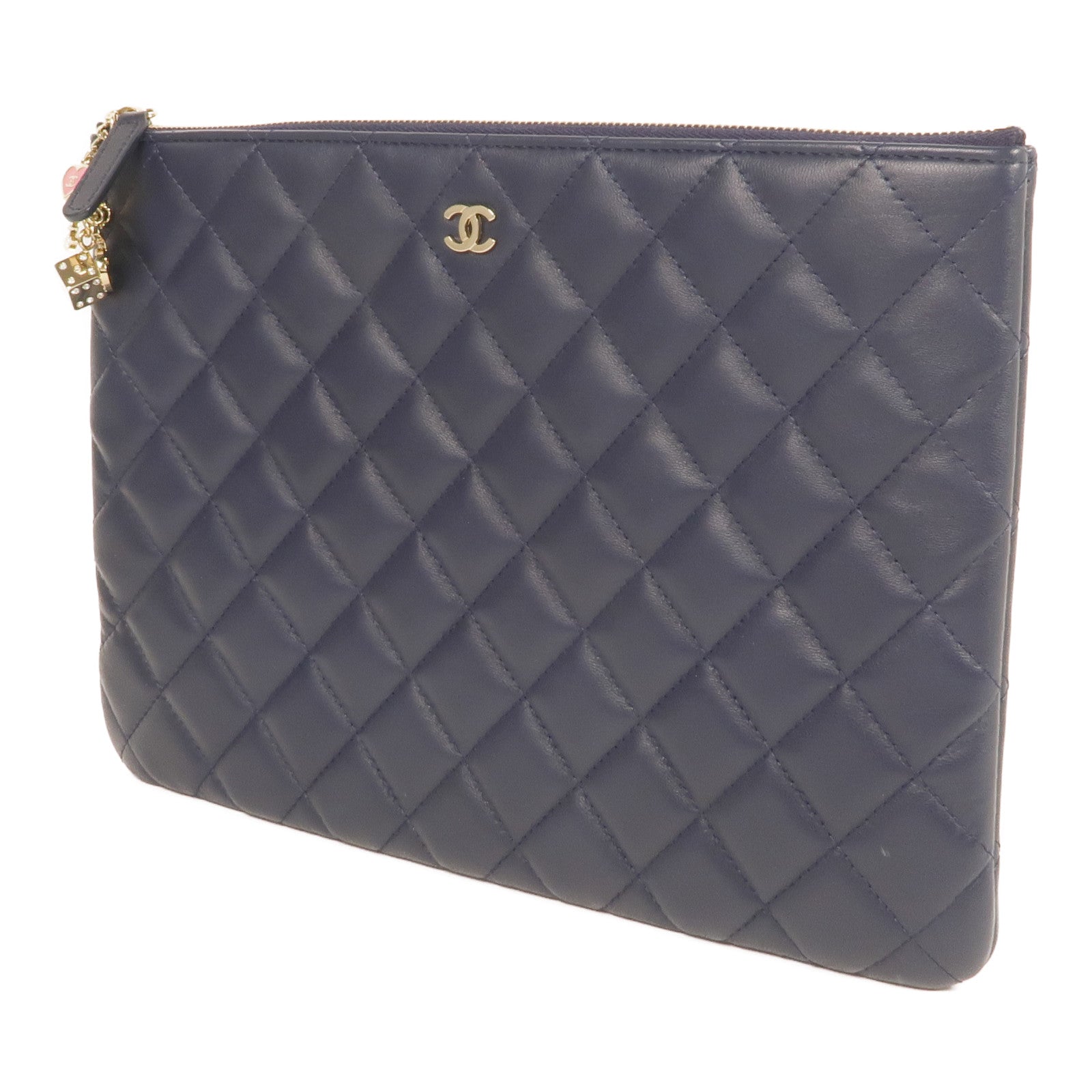 CHANEL 羊皮皮革Clutch Bag金扣手挽袋