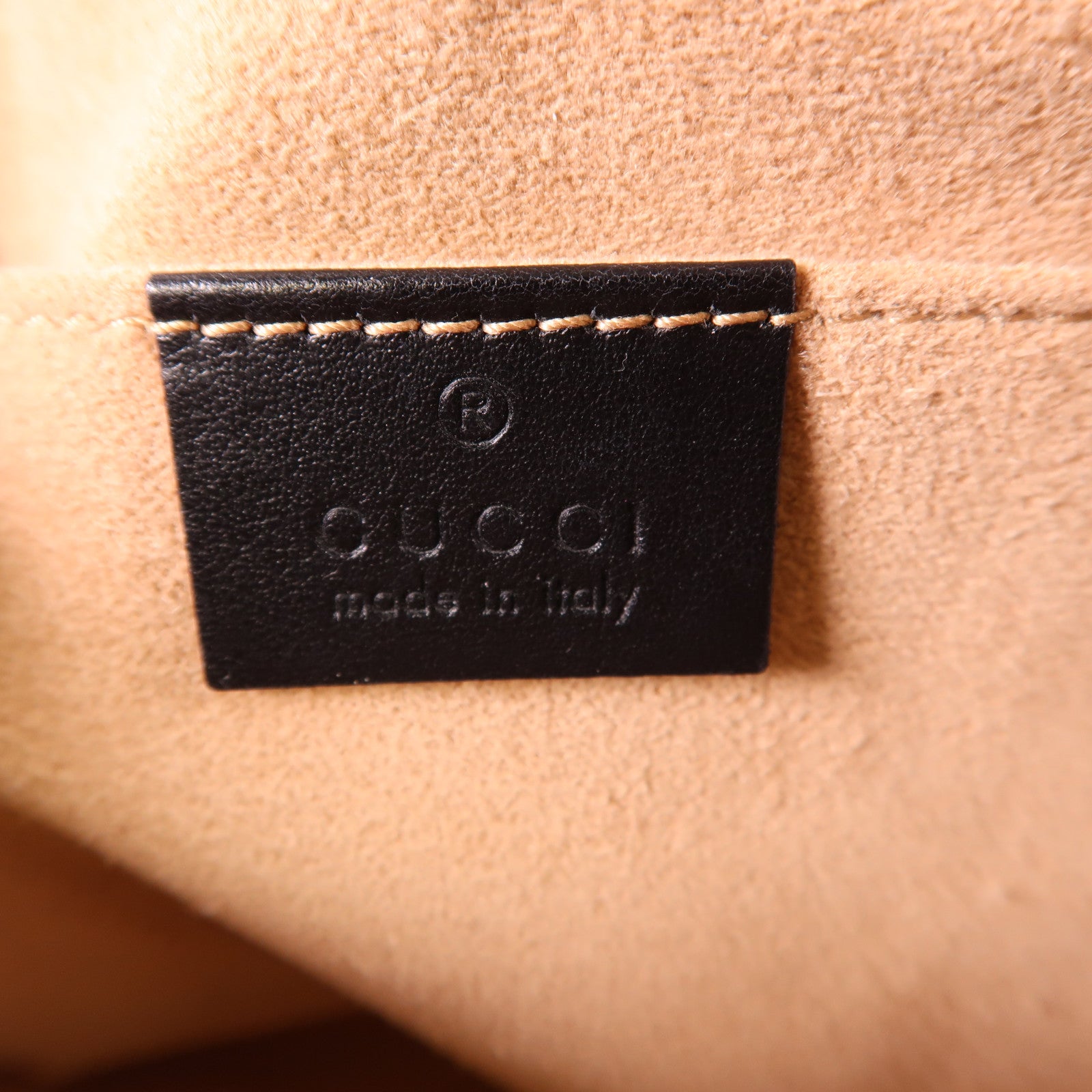 GUCCI GHW GG Marmont Shoulder Bag 447632 Calfskin Leather Black
