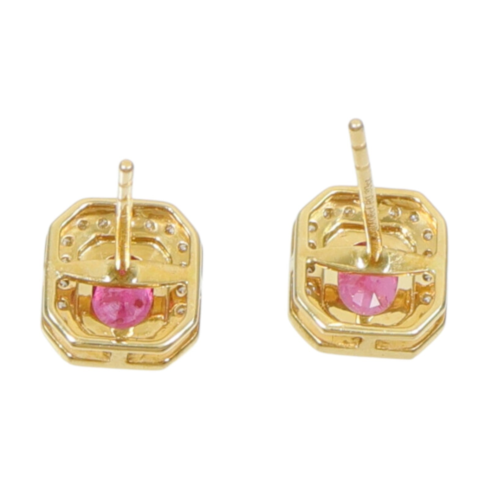 JEWELRY 18K黃金Ruby Diamond Earrings紅寶石/鑽石耳環