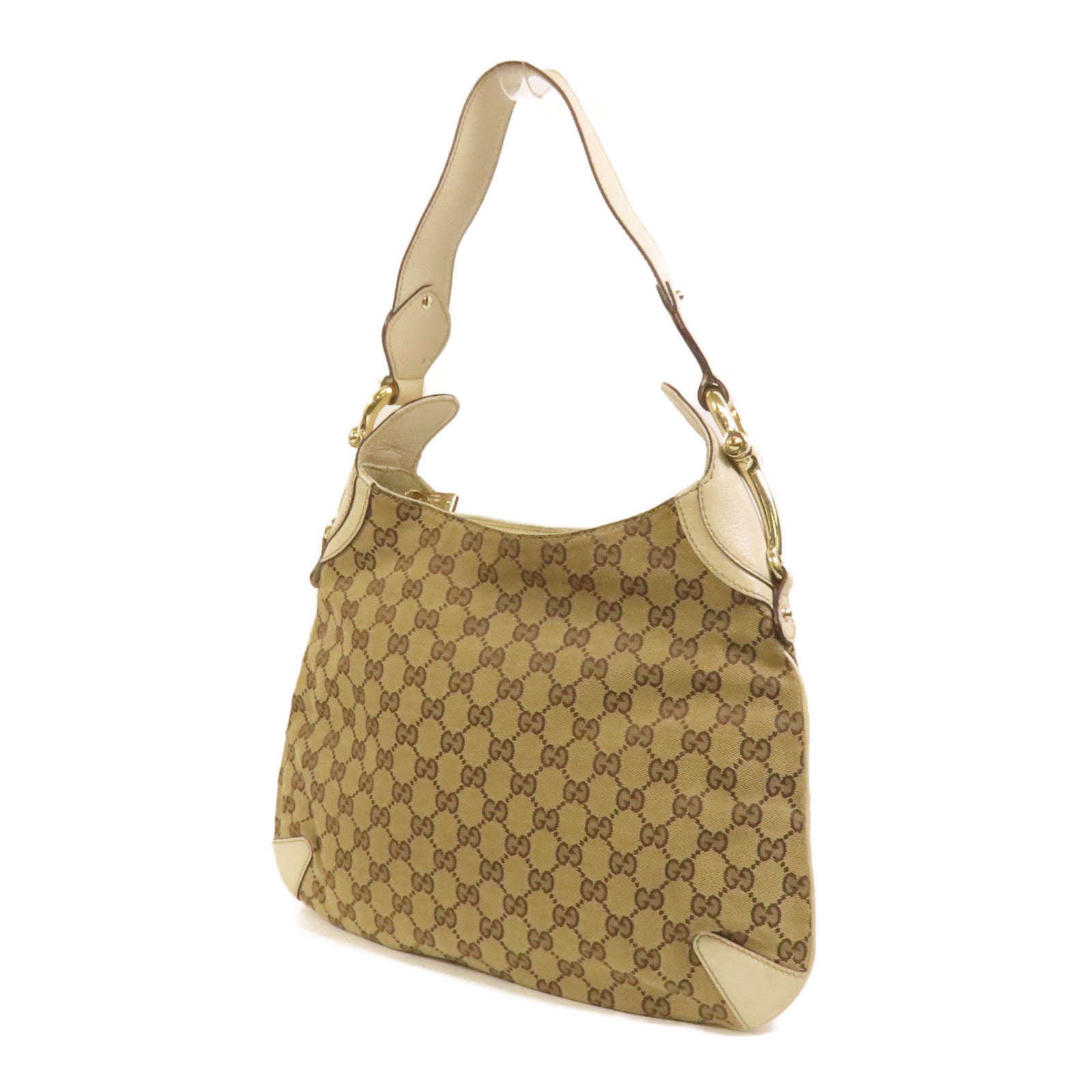 GUCCI 帆布Bouvier Handbag金扣手挽袋