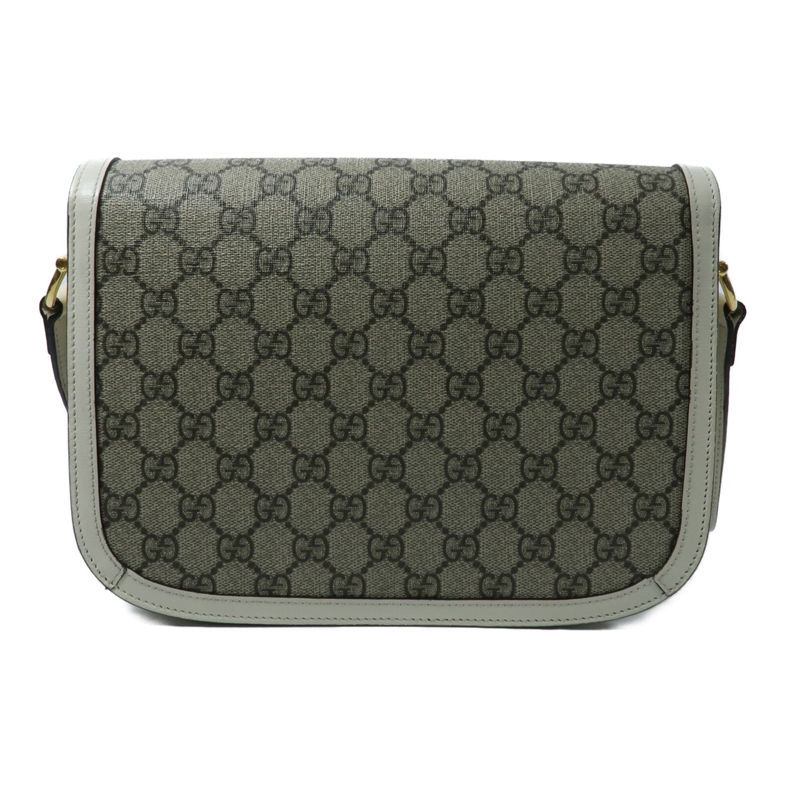 GUCCI 塗層帆布Horsebit 1955 Medium Shoulder Bag肩背袋