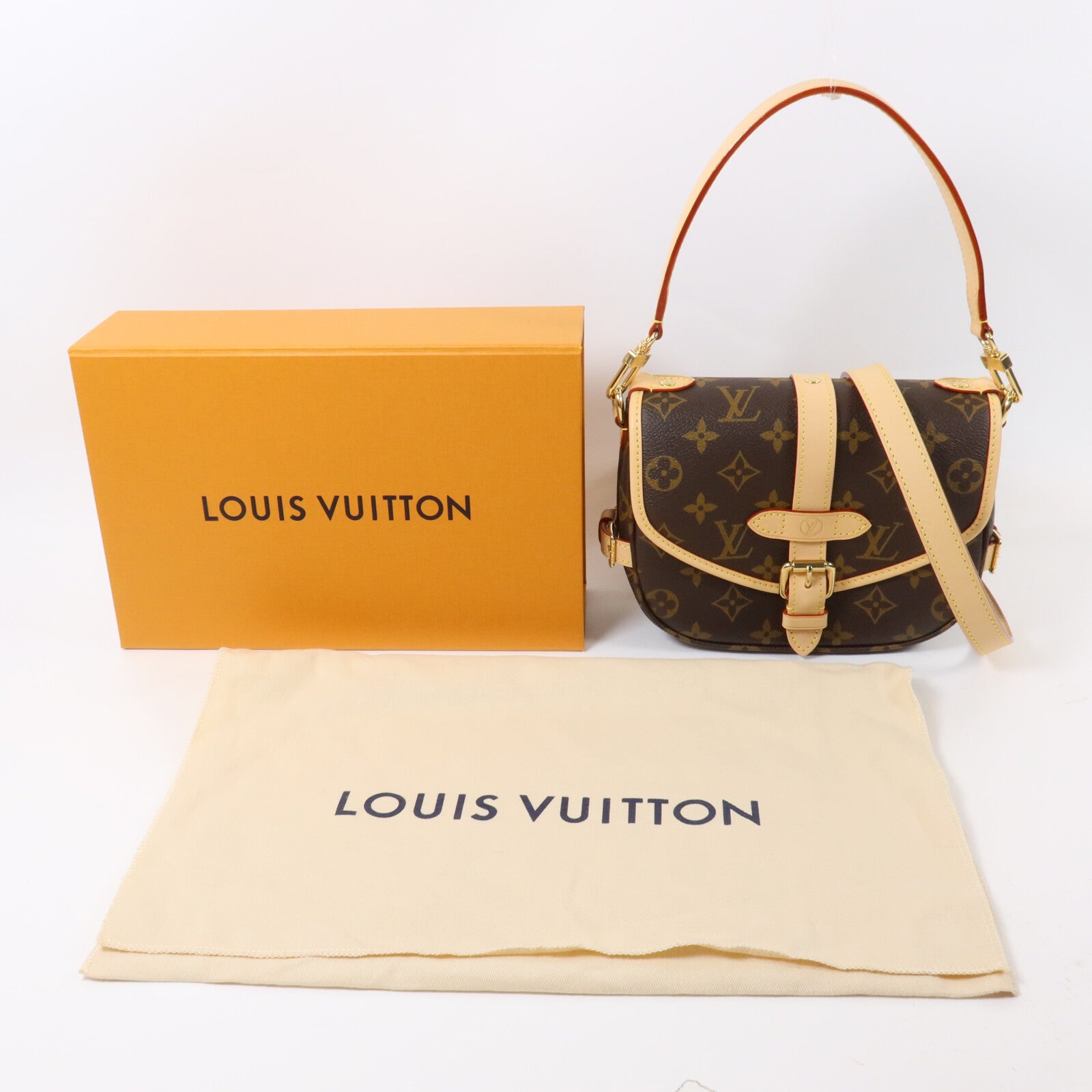 LOUIS VUITTON Monogram Saumur BB手挽肩背兩用袋