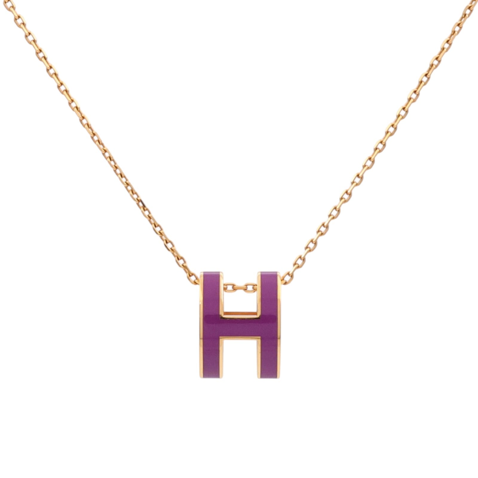 HERMES 金屬/琺瑯Pop H項鍊Anemone