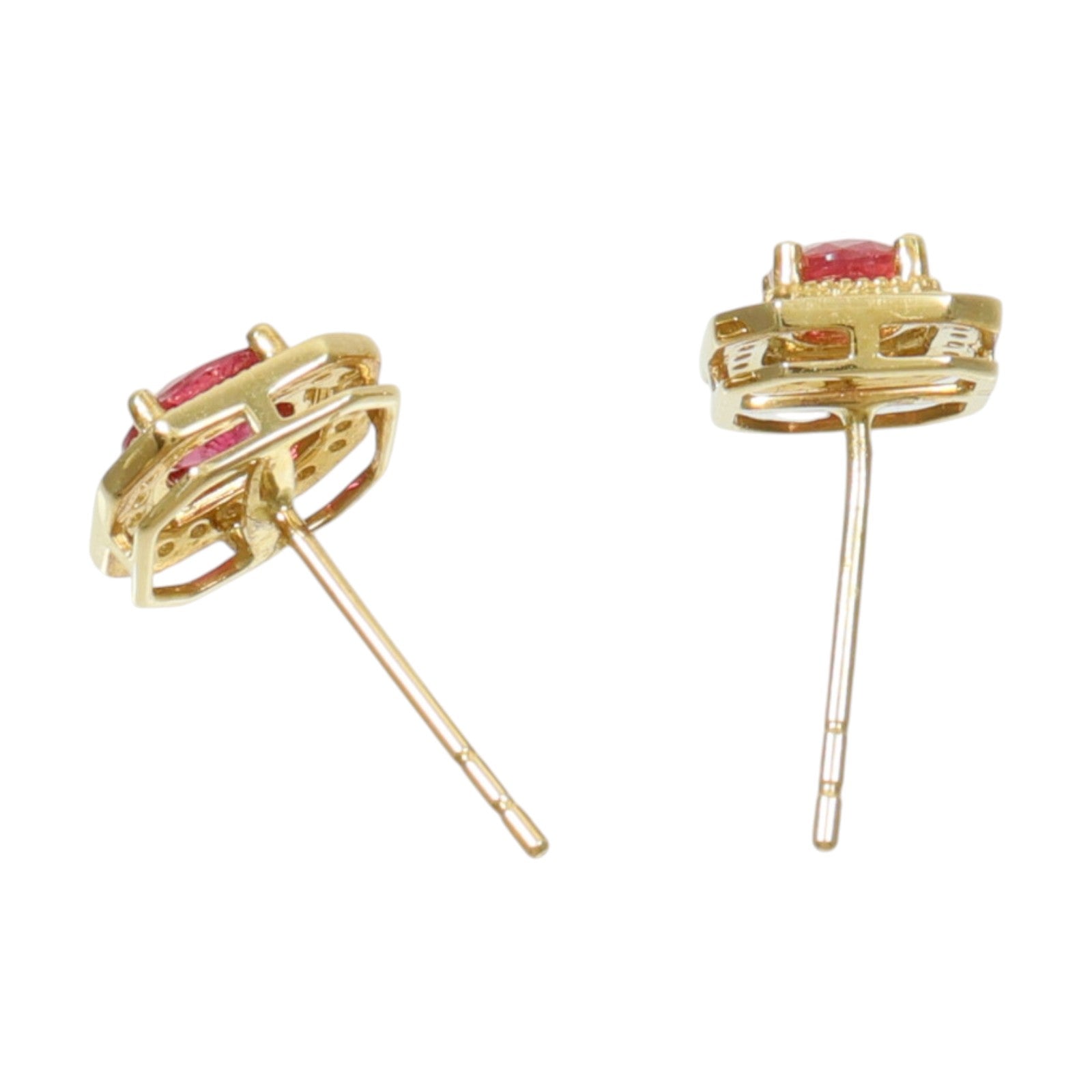 JEWELRY 18K黃金Ruby Diamond Earrings紅寶石/鑽石耳環