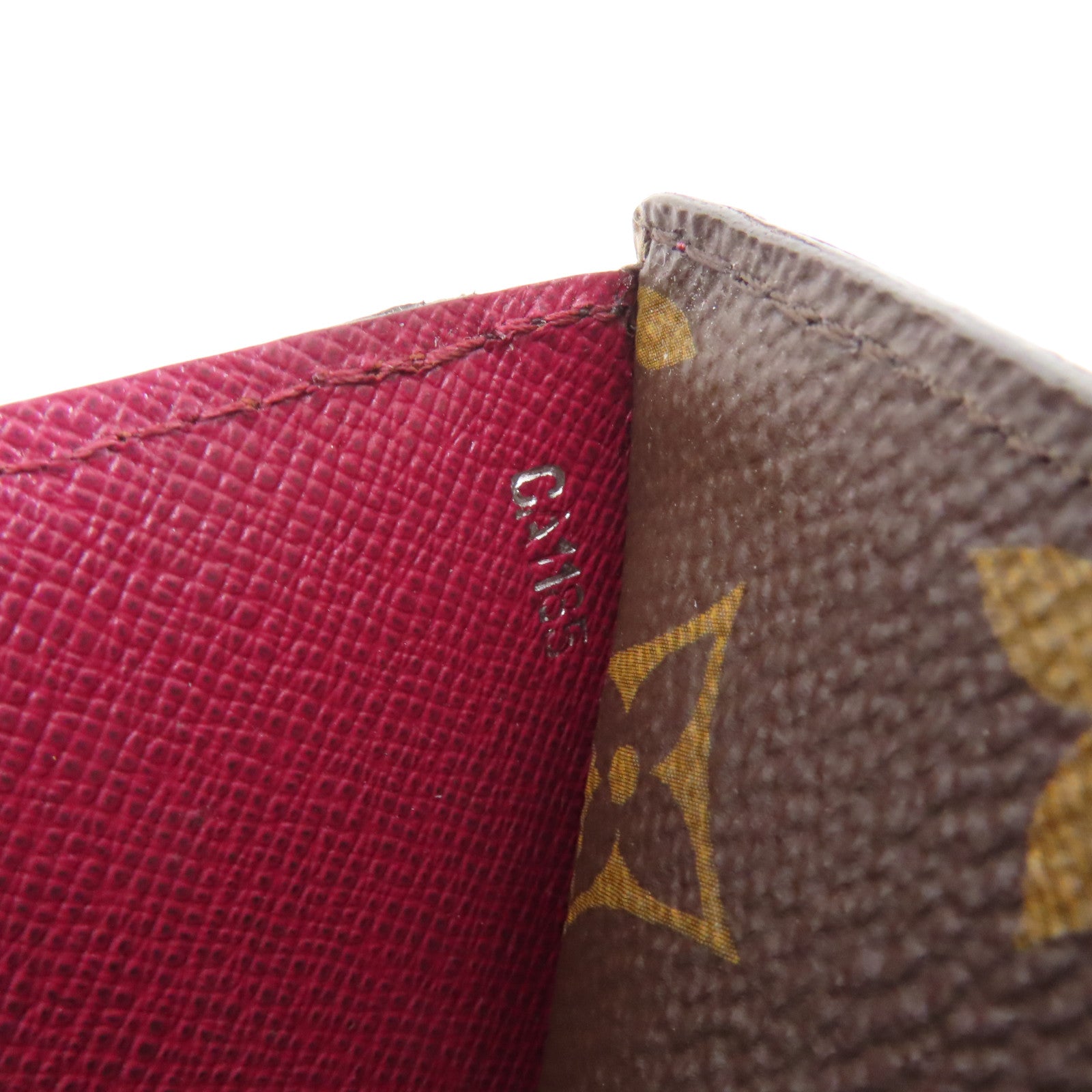 LOUIS VUITTON Monogram/Epi Pallas銀扣錢包棕色/酒紅色