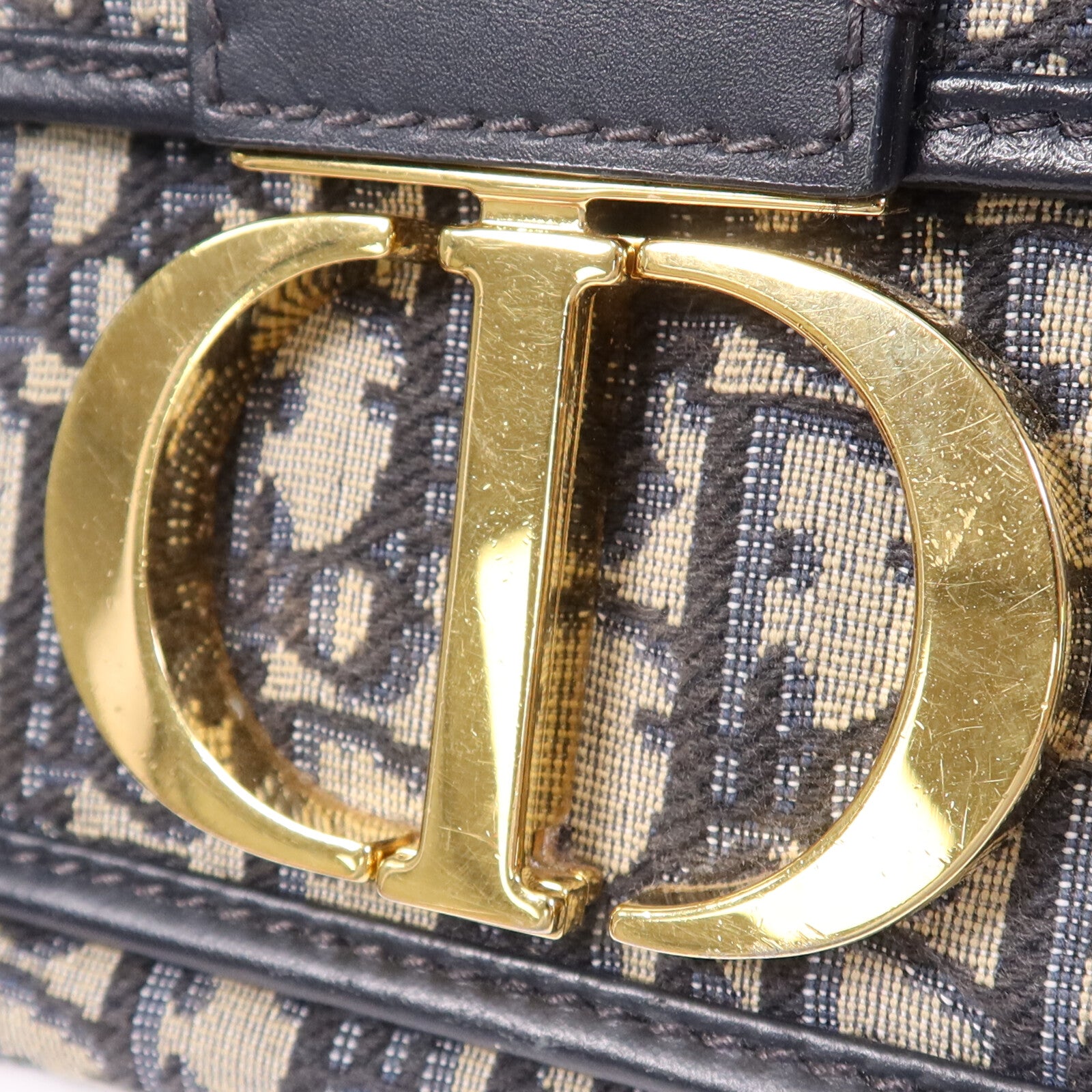 Dior Oblique Jacquard/皮革 30 Montaigne Chain Bag金扣鏈帶肩背袋