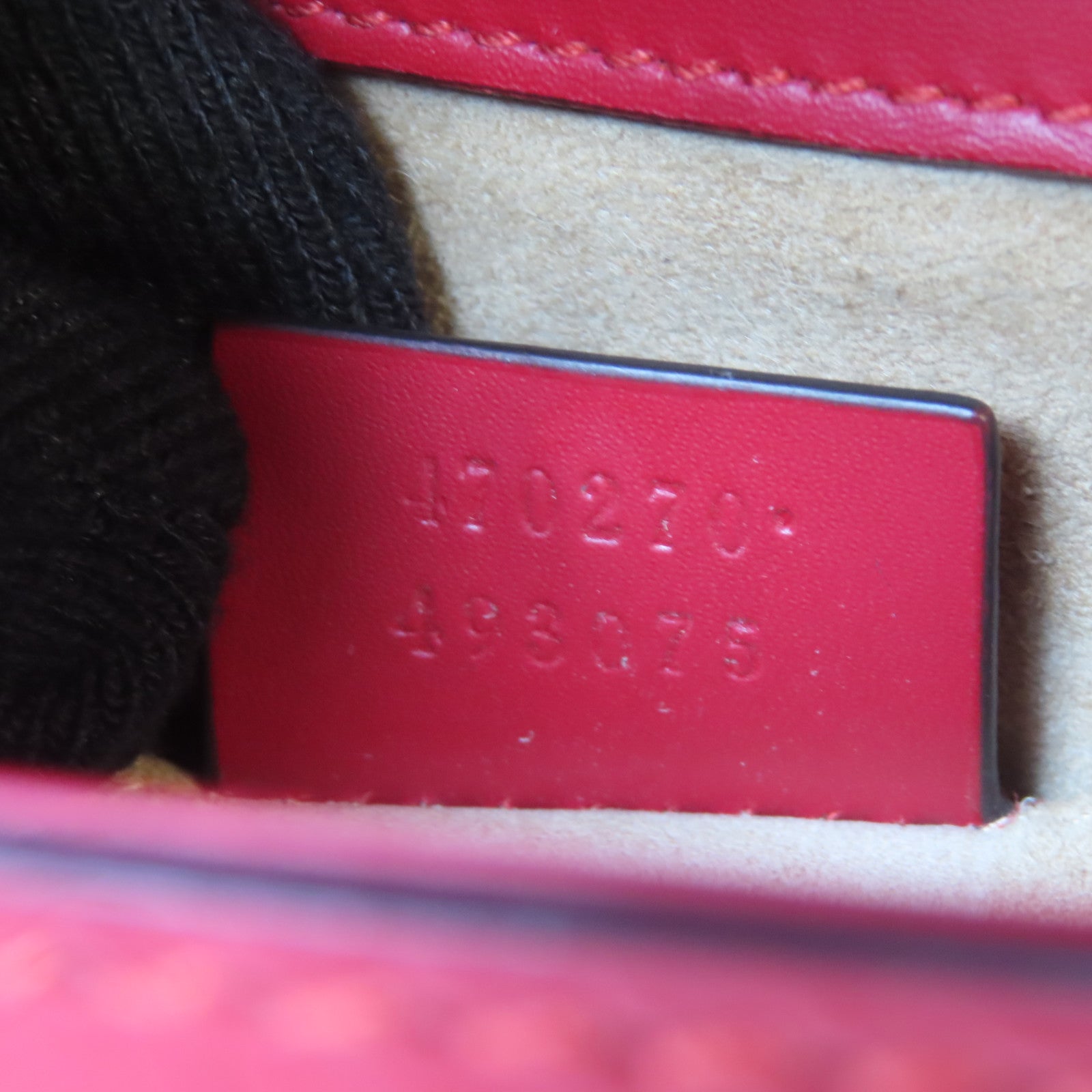 GUCCI 【激減優惠】牛皮皮革Sylvie Mini Shoulder Bag金扣手挽肩背兩用袋紅色