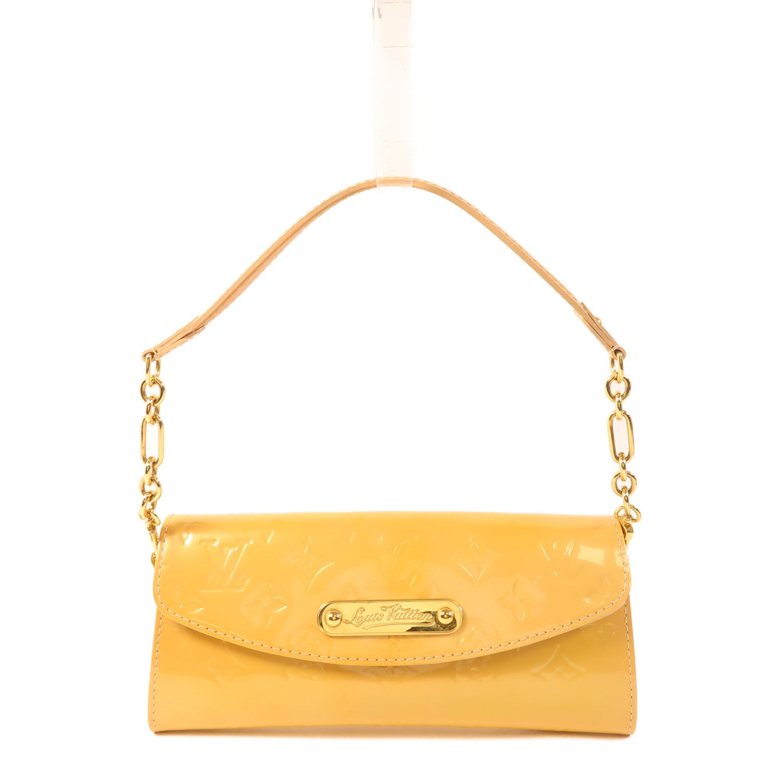 LOUIS VUITTON Vernis Sunset Boulevard金扣手挽袋