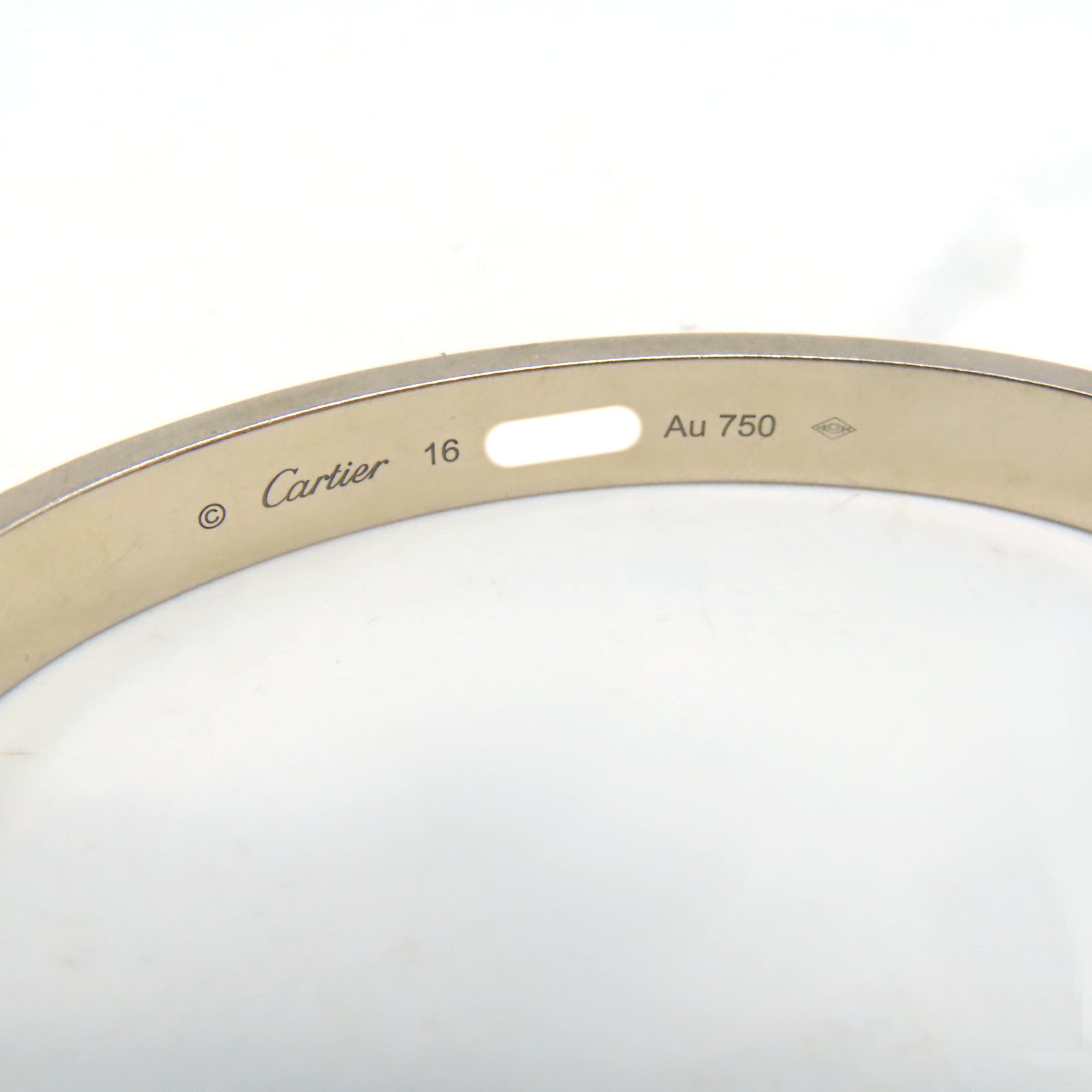 CARTIER **【激減優惠】18K白金Love Bracelet手鐲Cartier#16