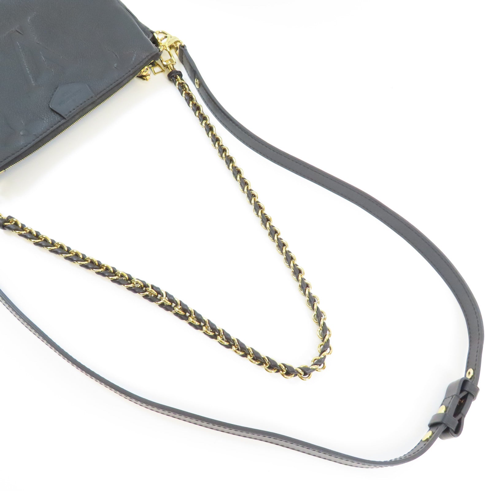 LOUIS VUITTON Monogram Empreinte Multi Pochette Accessoires金扣手挽肩背兩用袋
