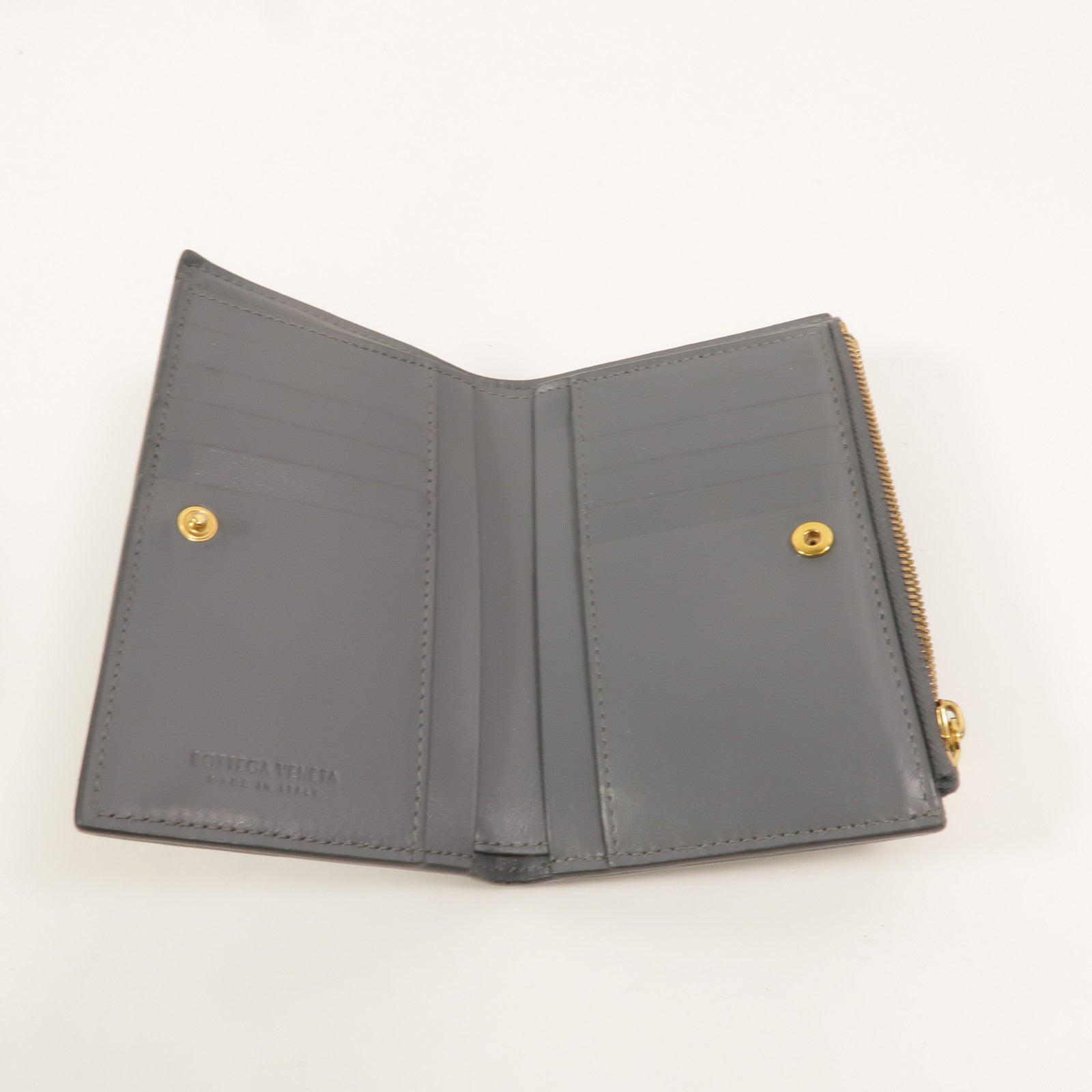 BOTTEGA VENETA 羊皮皮革Cassette Bi-Fold Zip Wallet長錢包