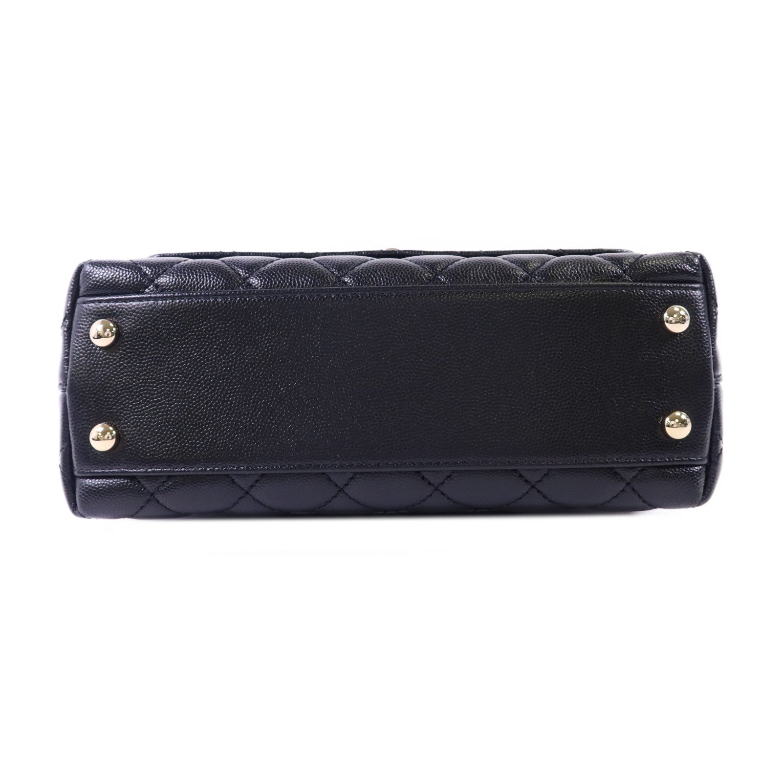CHANEL 牛皮皮革Coco Handle Small金扣手挽肩背兩用袋