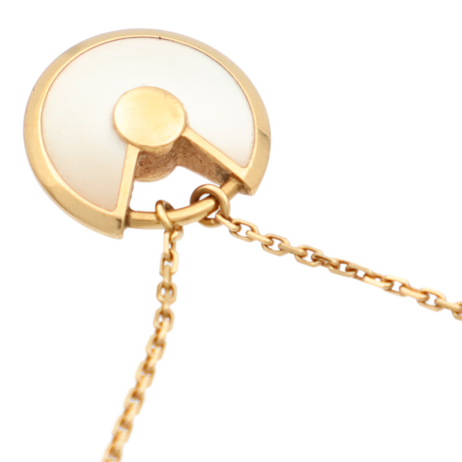 CARTIER 18K黃金/珍珠母貝Amulette De鑽石項鍊
