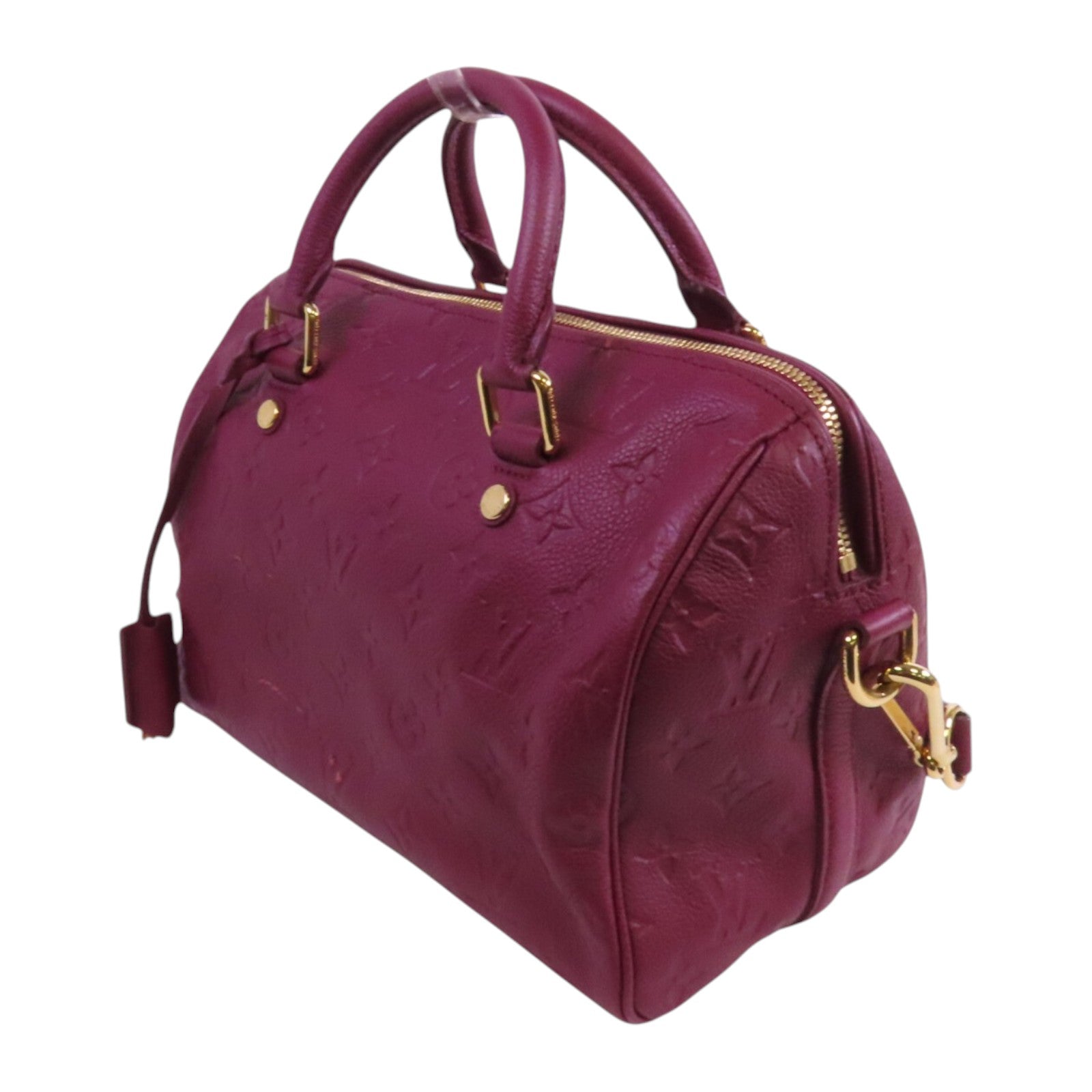 LOUIS VUITTON Monogram Empreinte Speedy Bandouliere 25金扣手挽肩背兩用袋