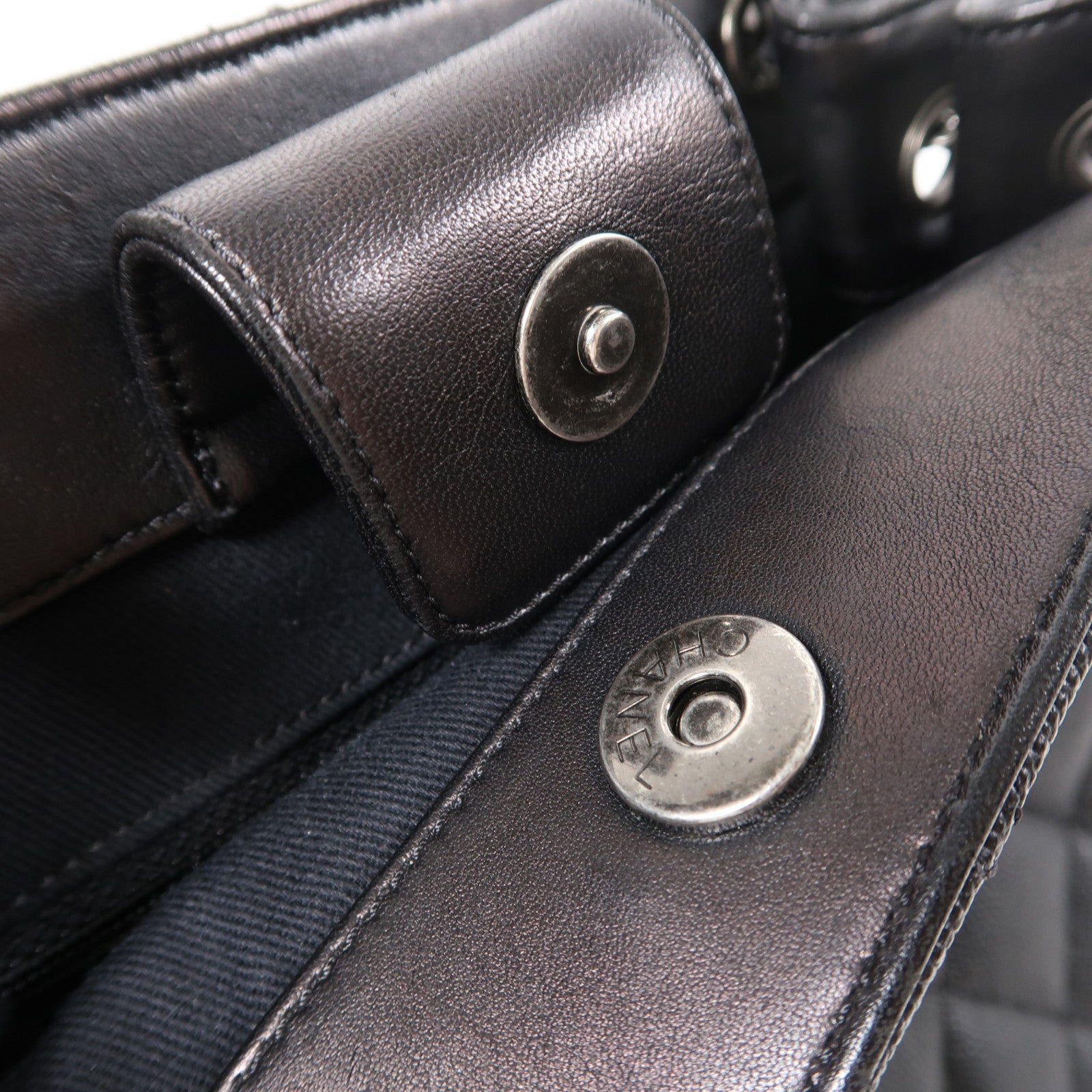 CHANEL 【激減優惠】牛皮皮革2 way Shoulder銀扣鏈帶手挽肩背兩用袋