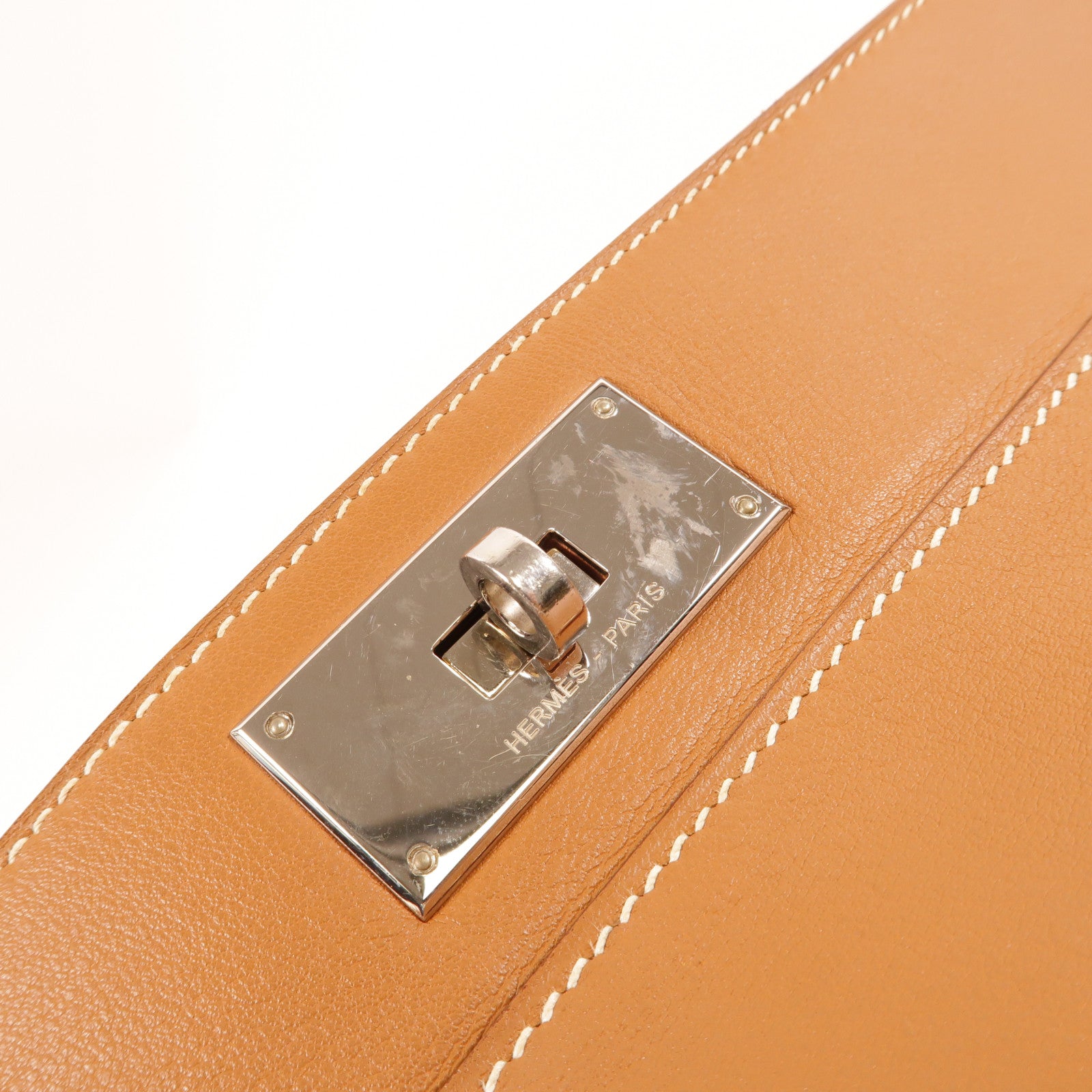 HERMES Swift皮革Toolbox 26手挽肩背兩用袋Gold/Orange