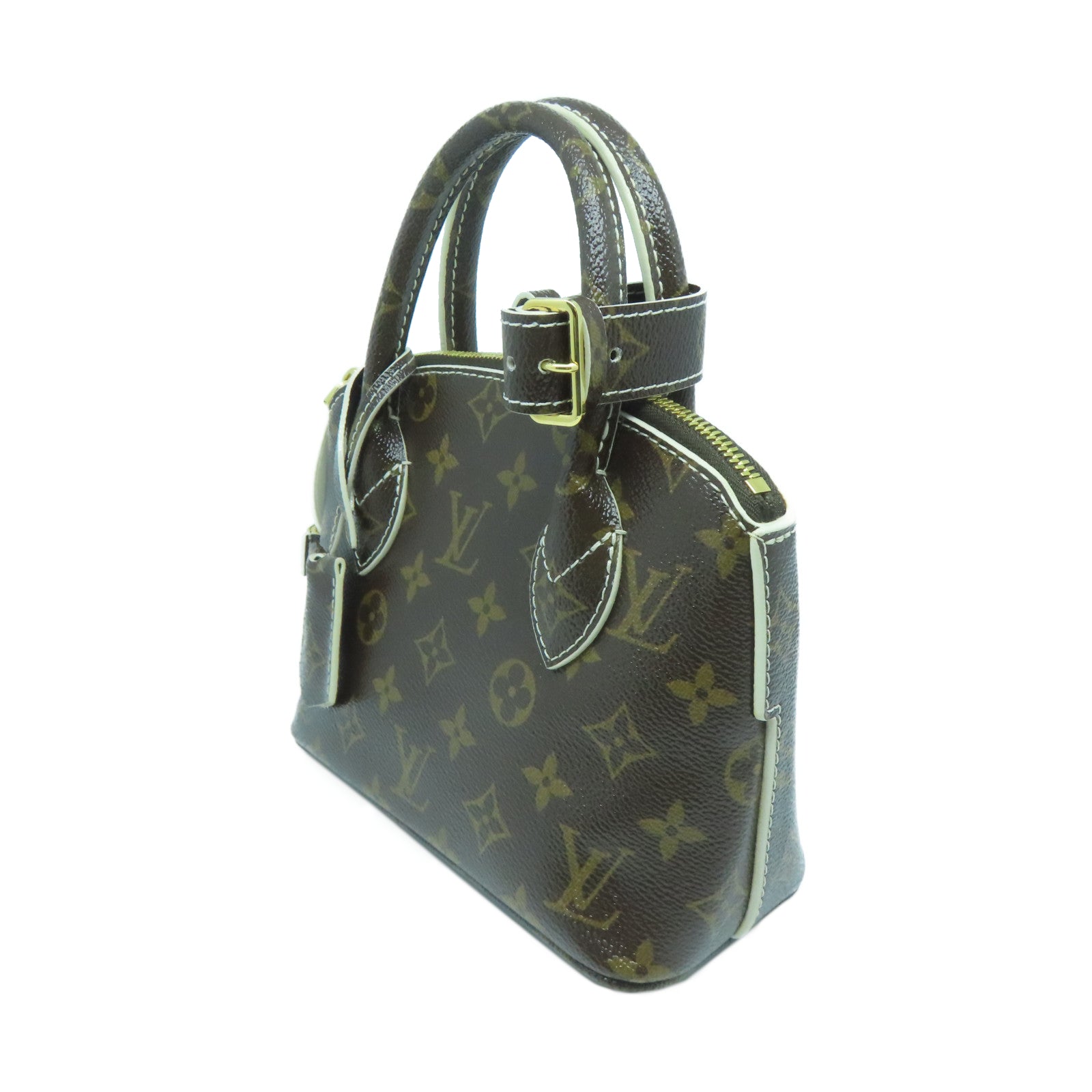 LOUIS VUITTON 【激減優惠】Monogram Lockit BB金扣手挽袋啡色