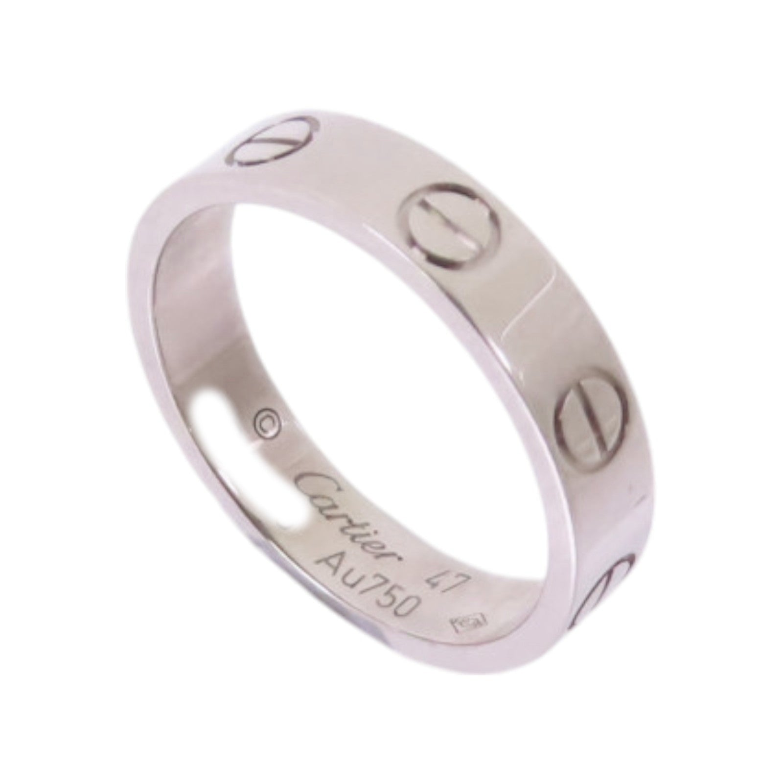 CARTIER 18K白金/Mini Love Ring戒指Cartier#47/US#3.75