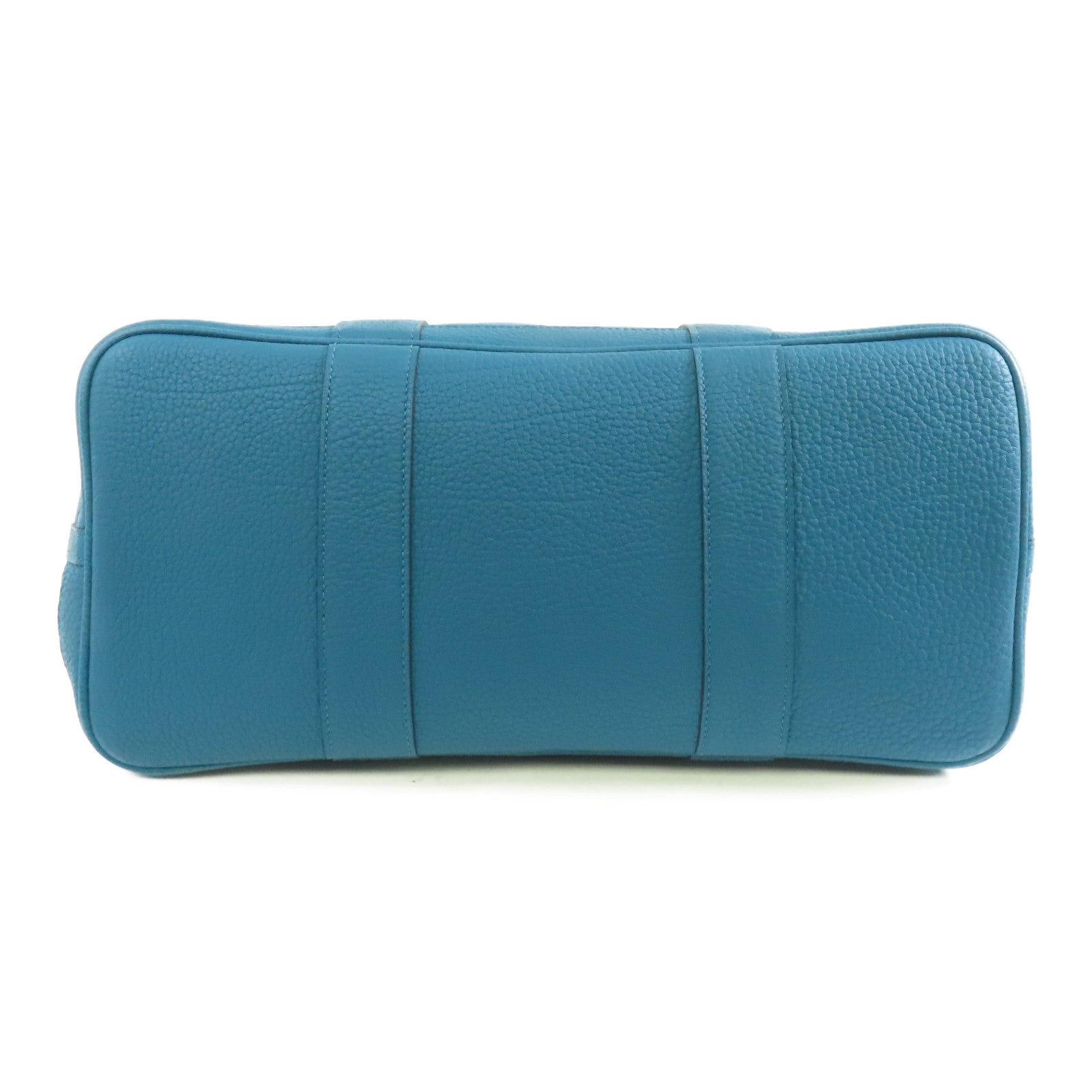 HERMES Negonda皮革Garden Party PM銀扣手挽袋Cobalt藍色