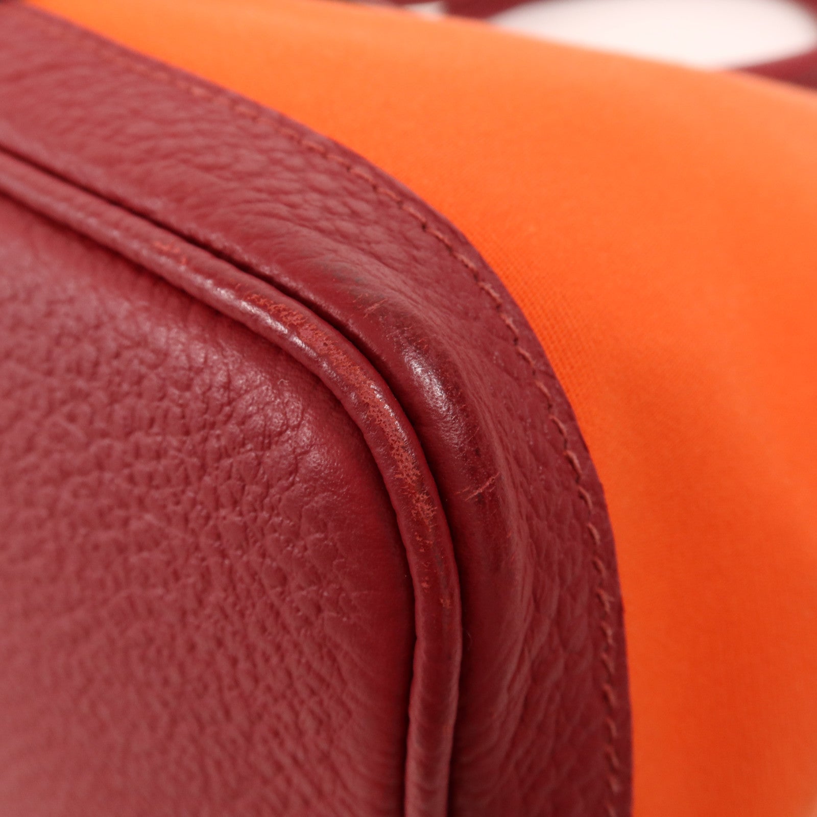 HERMES 帆布Garden Party PM銀扣手挽袋