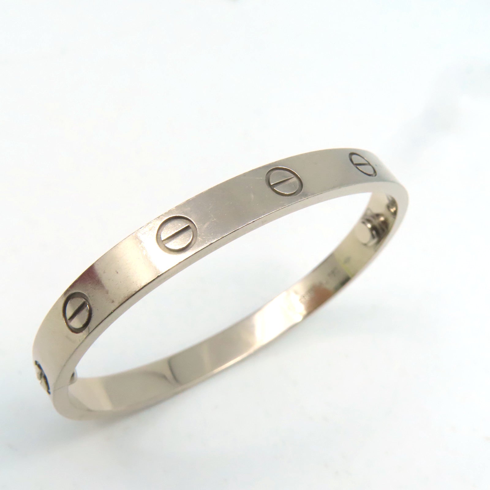 CARTIER **【激減優惠】18K白金Love Bracelet手鐲Cartier#16
