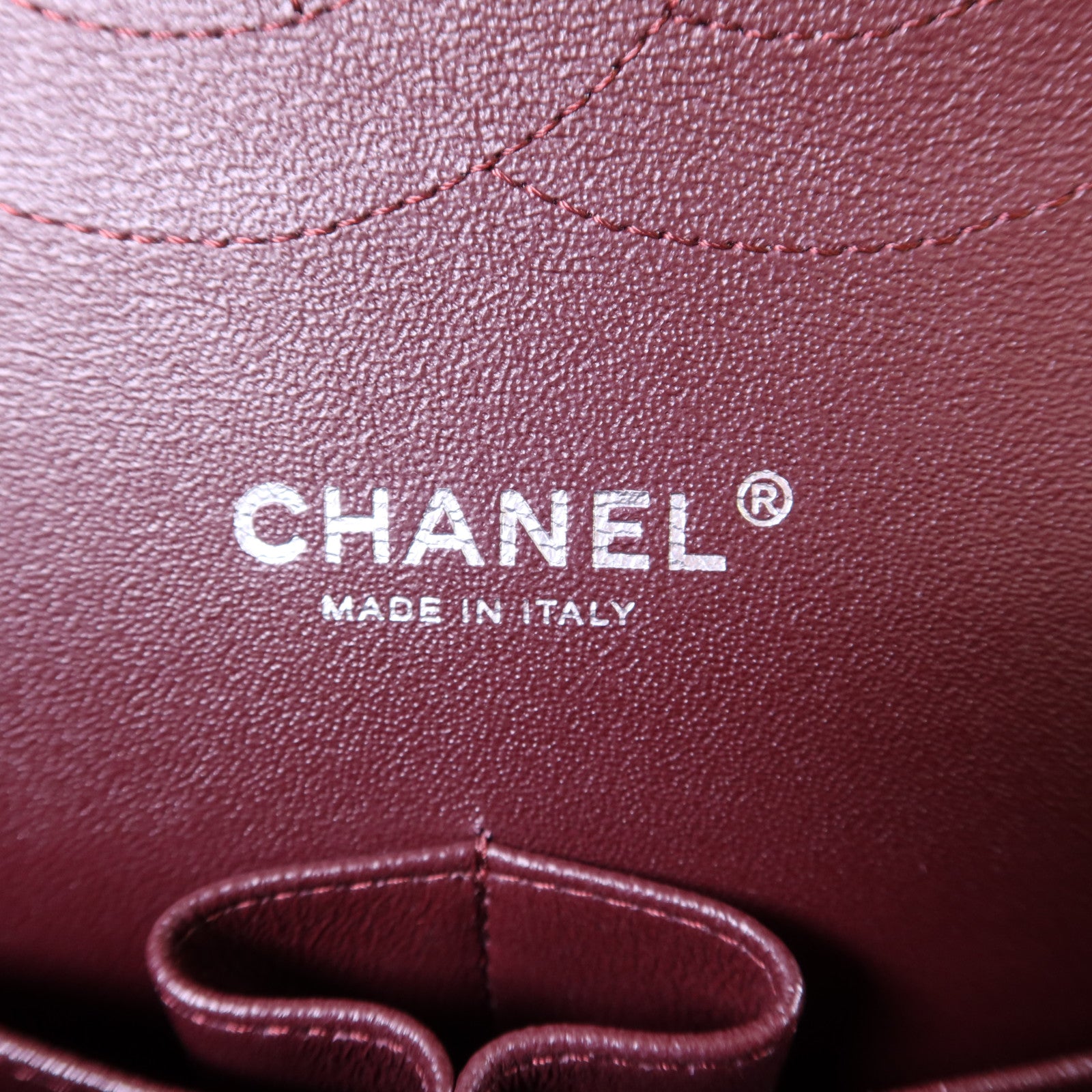 CHANEL 羊皮皮革Large Classic 銀扣鏈帶肩背袋