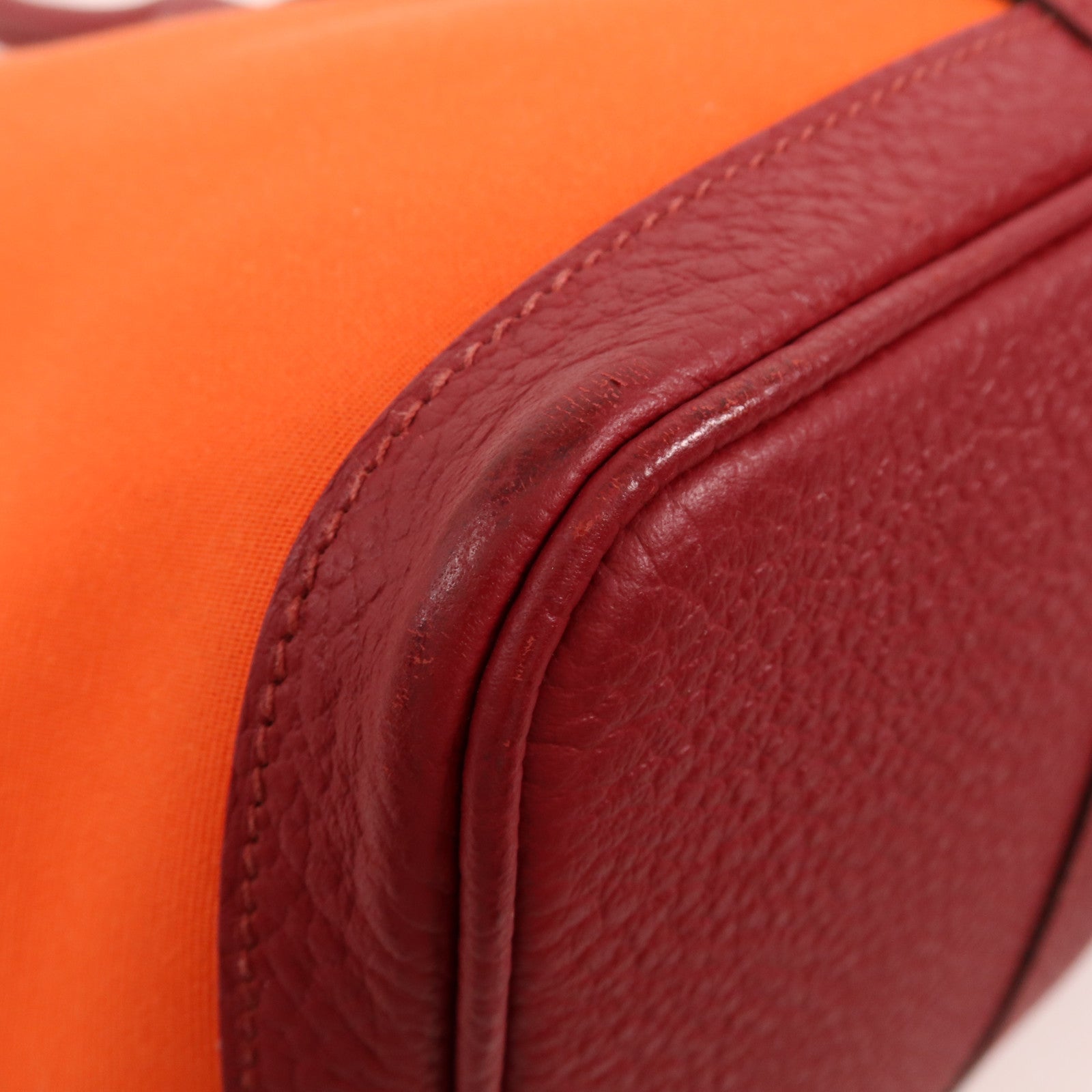 HERMES 帆布Garden Party PM銀扣手挽袋