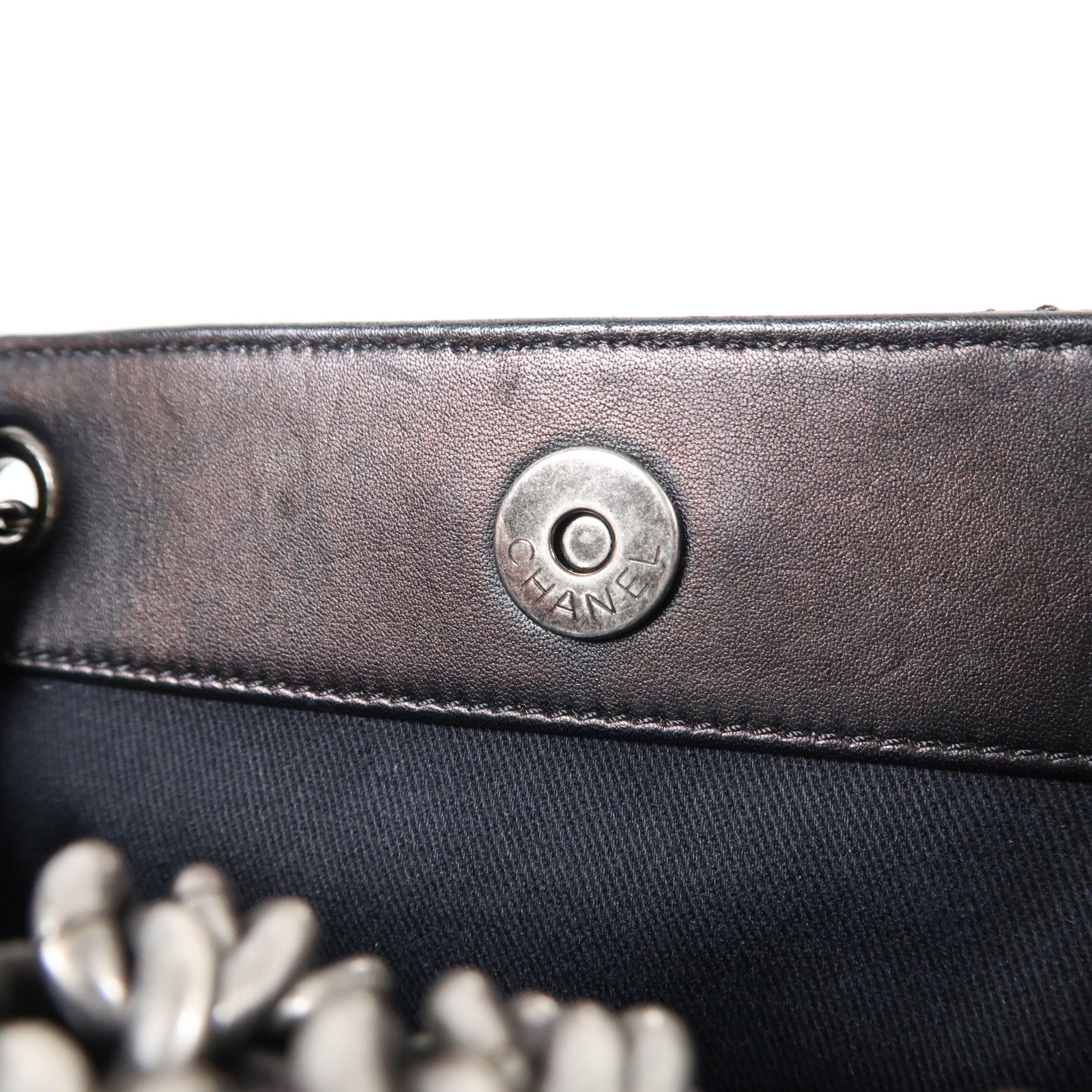 CHANEL 【激減優惠】牛皮皮革2 way Shoulder銀扣鏈帶手挽肩背兩用袋